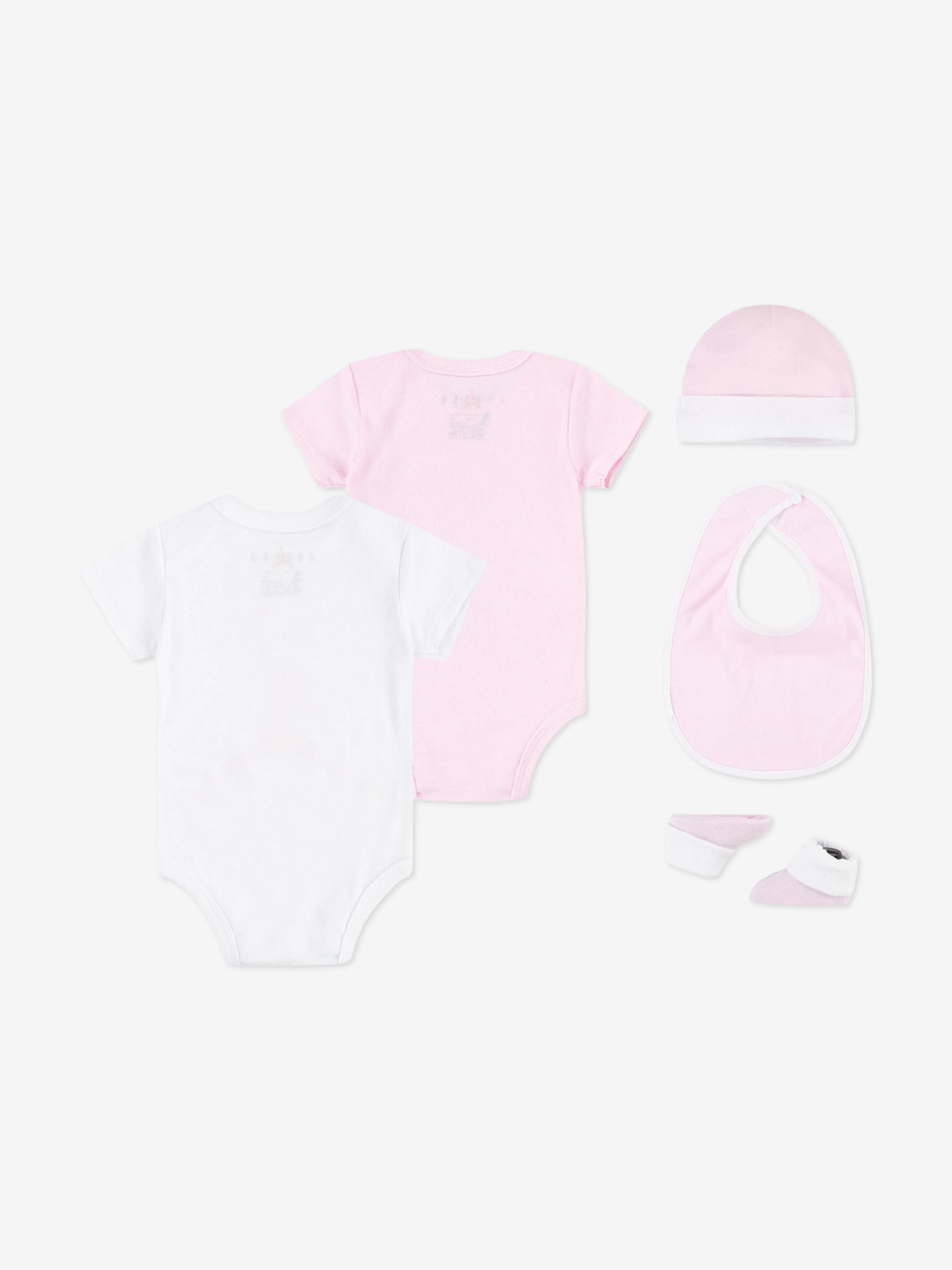 Jordan Baby Girls 5 Piece Bodysuit Set in Pink