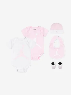 Jordan Baby Girls 5 Piece Bodysuit Set in Pink