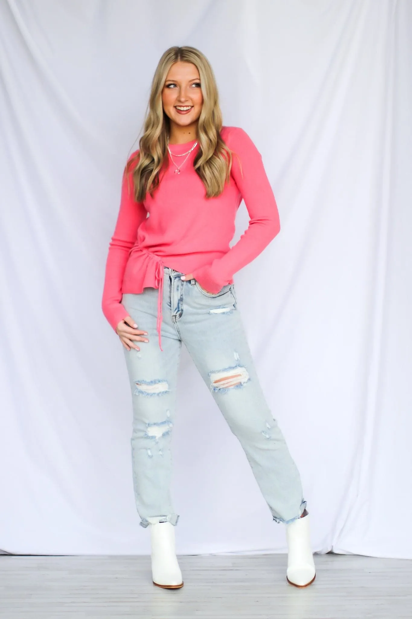 Katia Asymmetric Ruched Hem Top - FINAL SALE