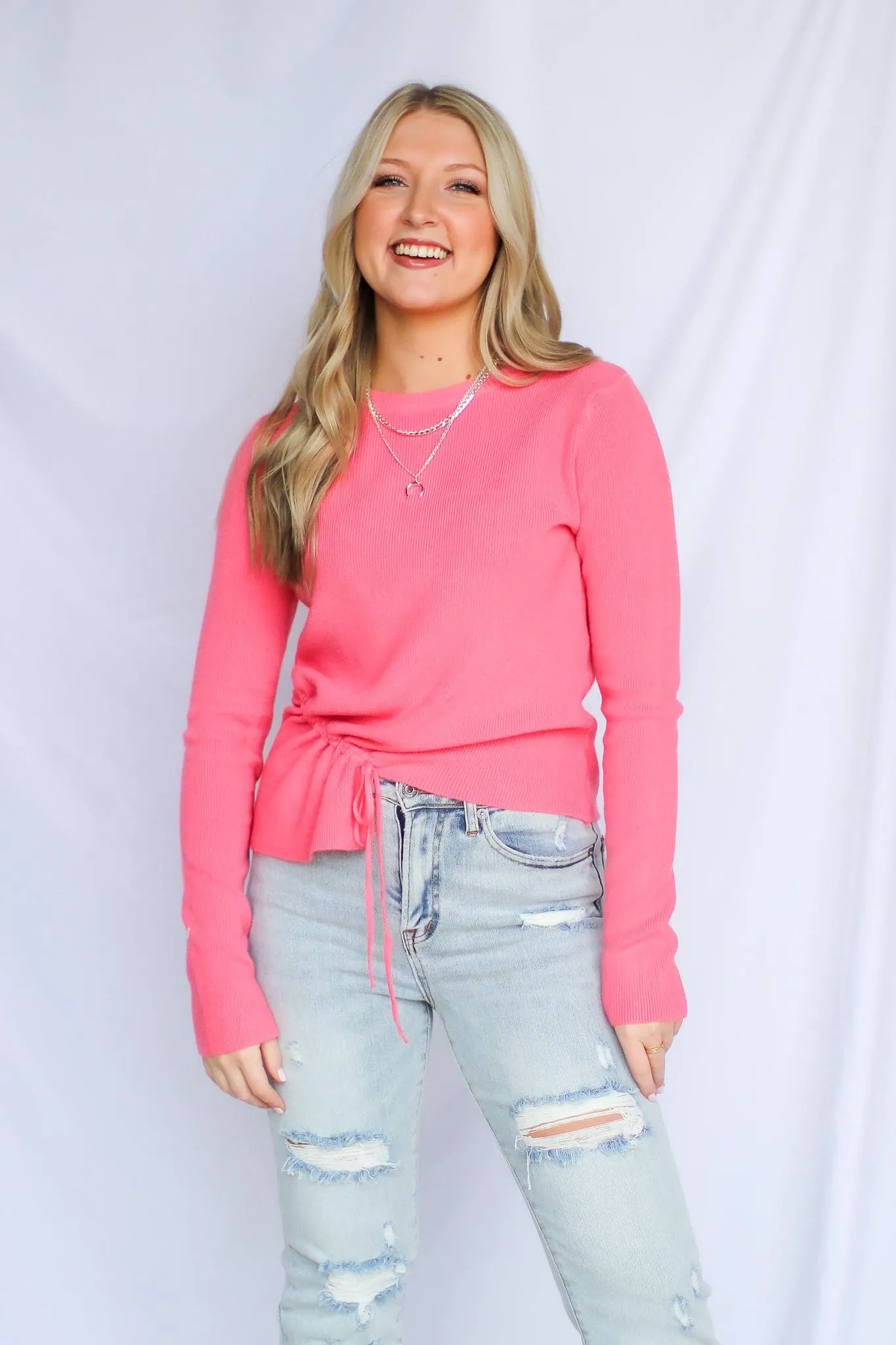 Katia Asymmetric Ruched Hem Top - FINAL SALE