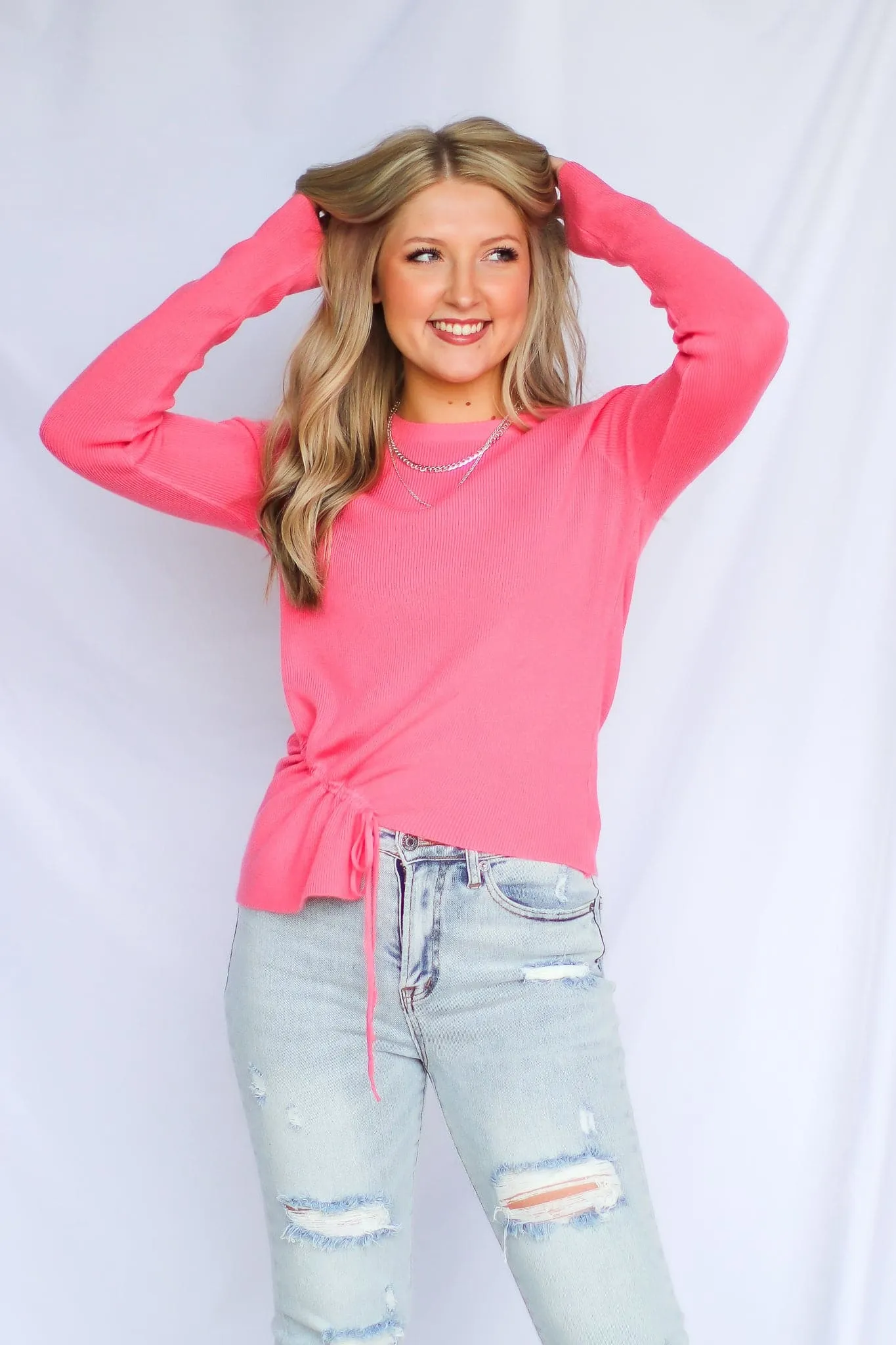 Katia Asymmetric Ruched Hem Top - FINAL SALE