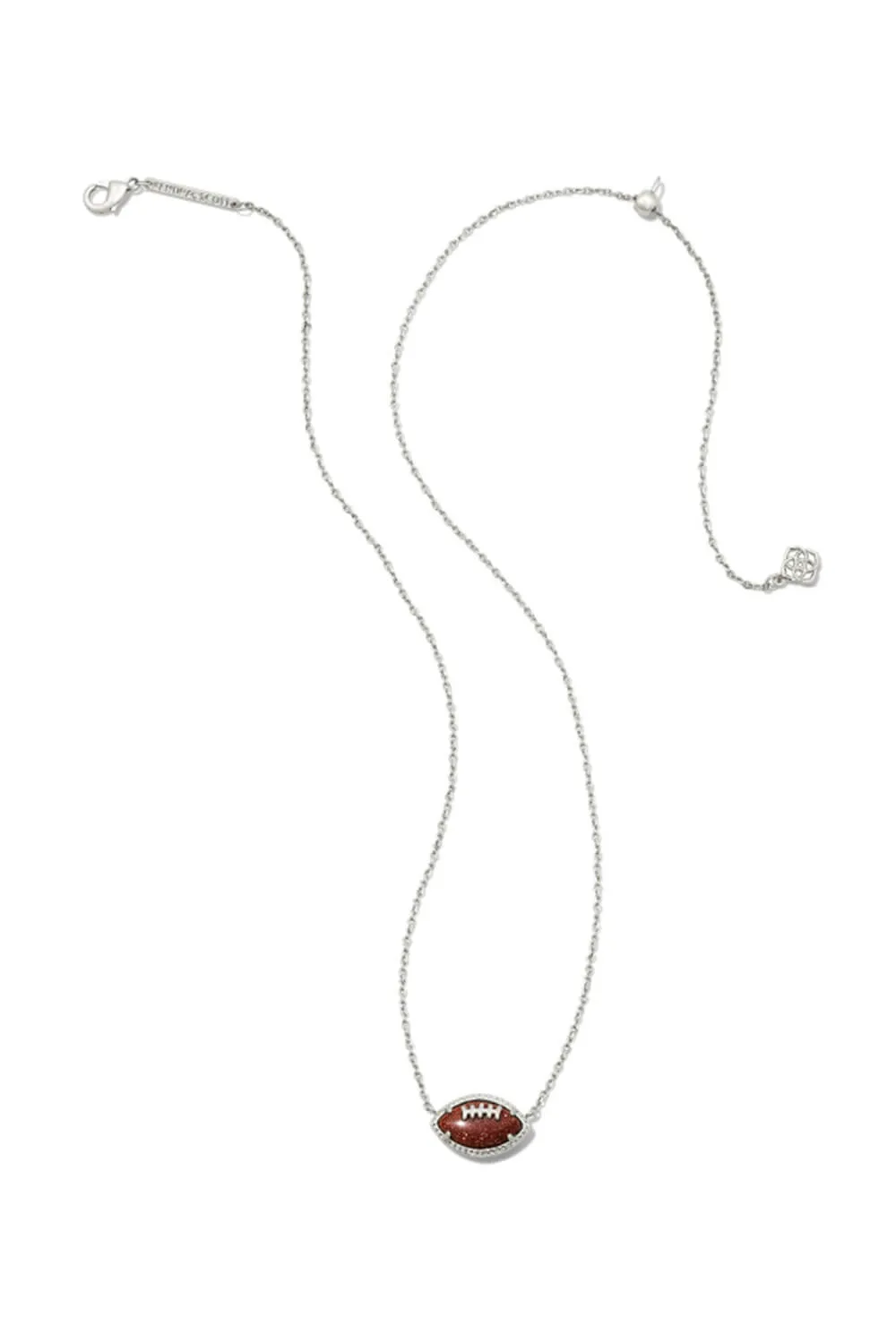 Kendra Scott Football Short Pendant Necklace in Silver | 9608865358
