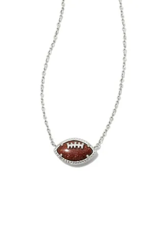 Kendra Scott Football Short Pendant Necklace in Silver | 9608865358