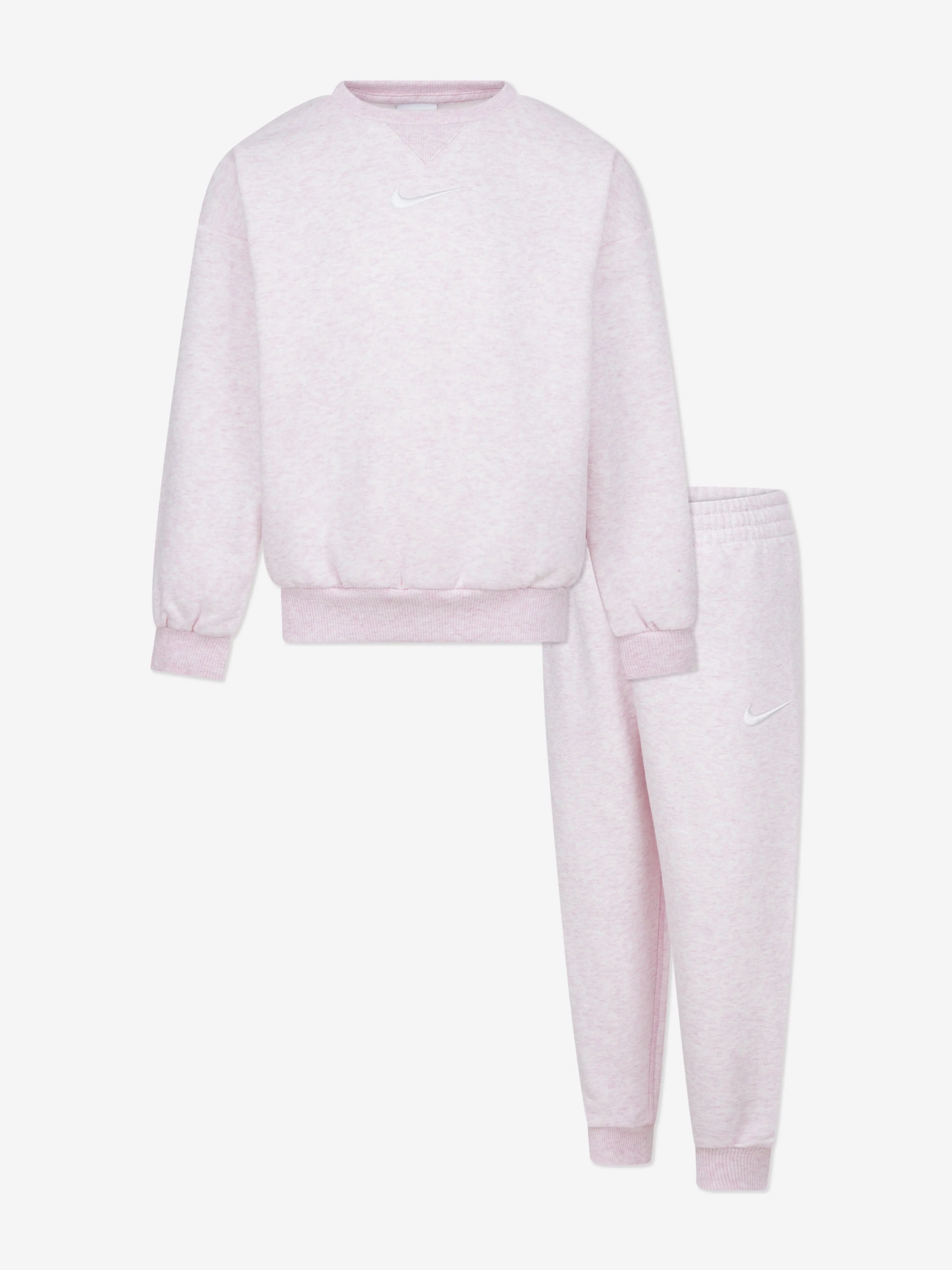 Kids Essential Fleece Tracksuit in Pink