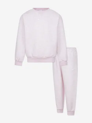 Kids Essential Fleece Tracksuit in Pink
