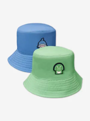 Kids Spike The Dinosaur Reversible Bucket Hat in Multicolour