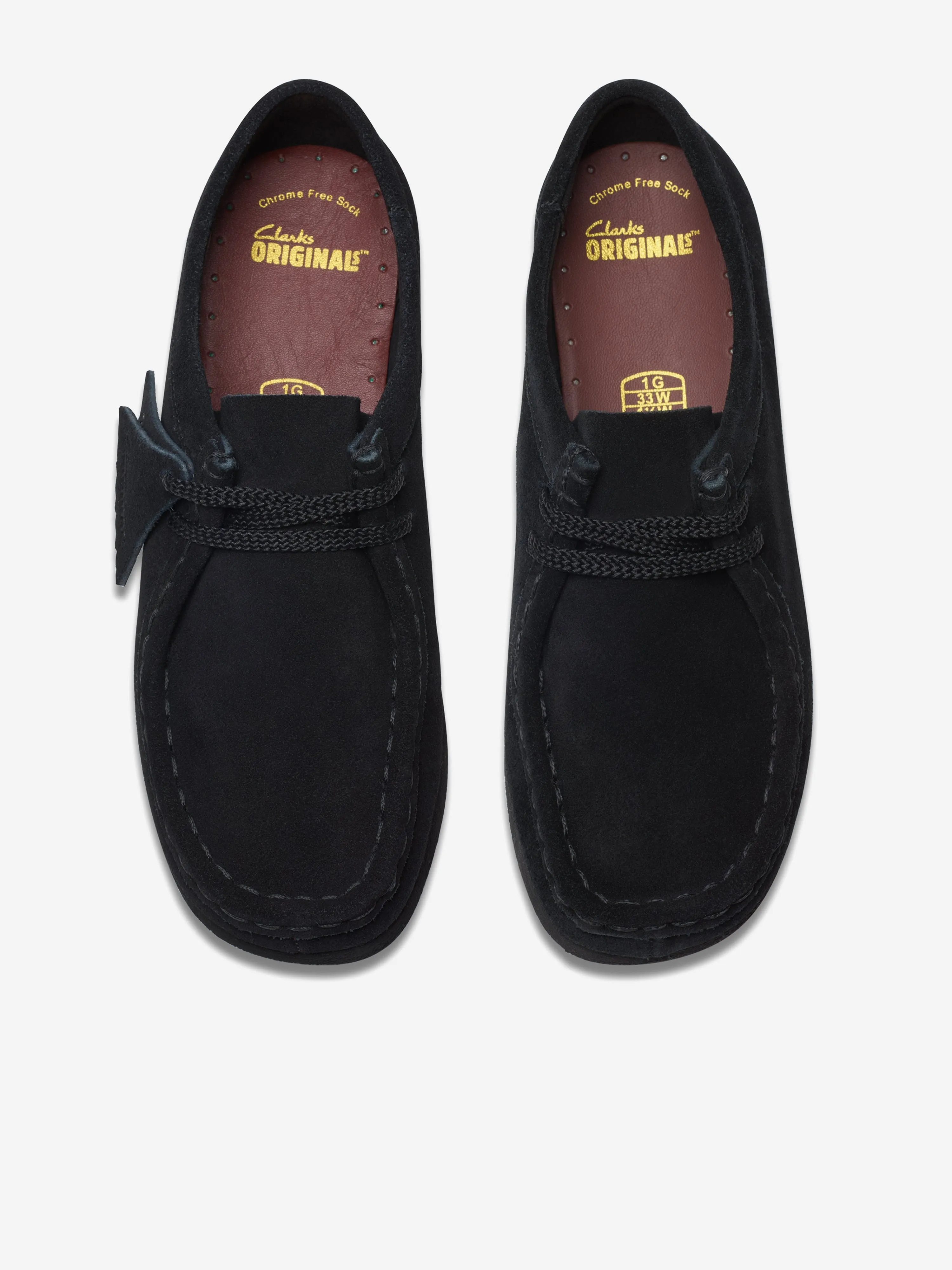 Kids Suede Wallabee Shoes in Black