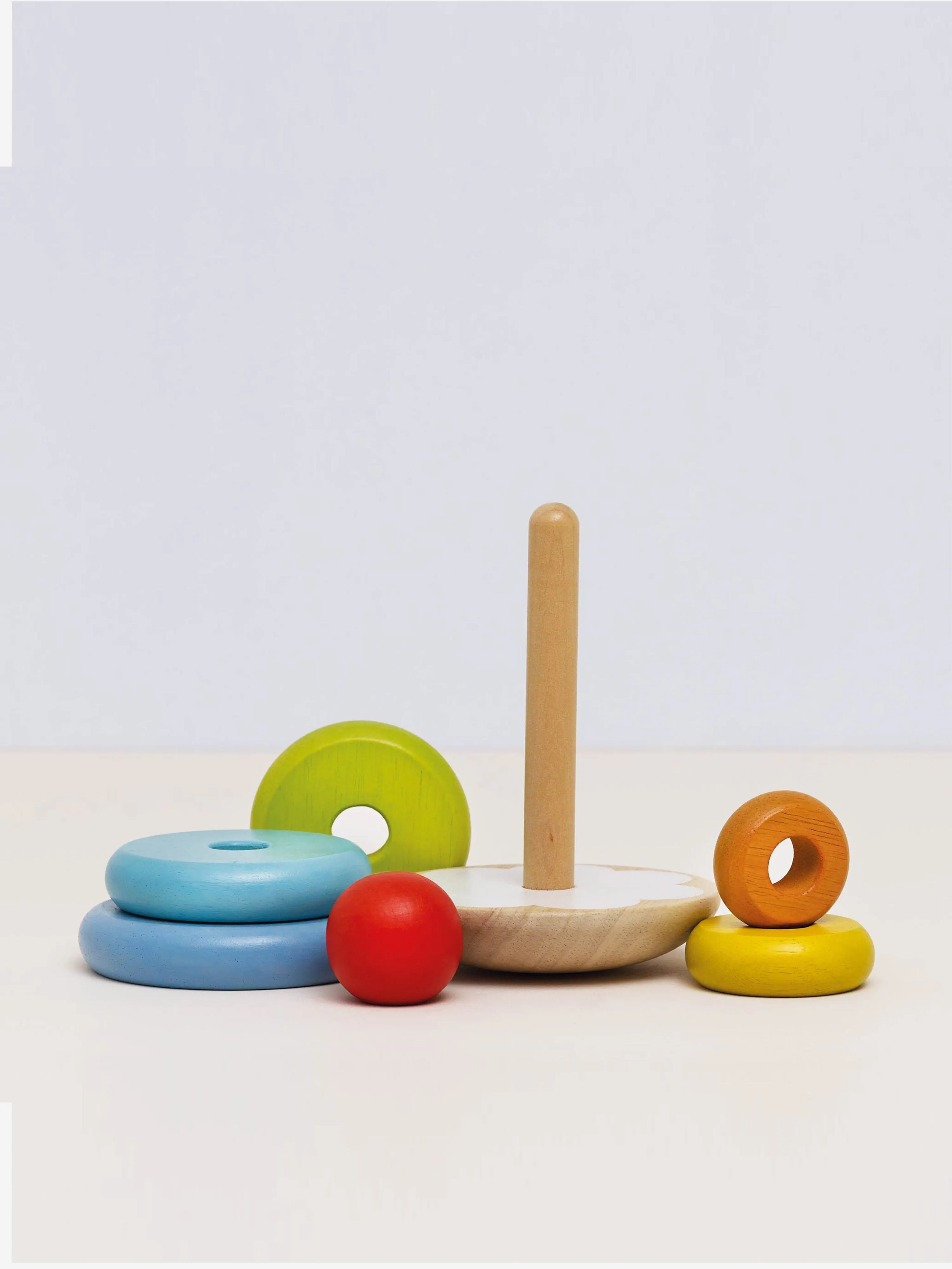 Le Toy Van Rainbow Stacking Tower-7 Piece (W:11.5 x D:11.5 x H:18cm)