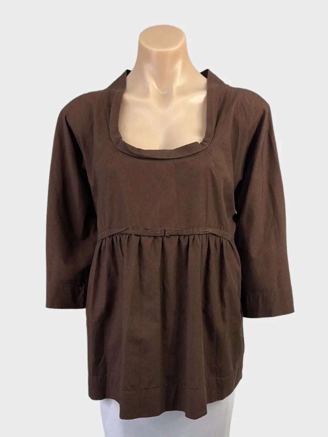 Lee Matthews | top | size 12 | elbow length sleeve | 100% cotton | made in Australia 🇦🇺
