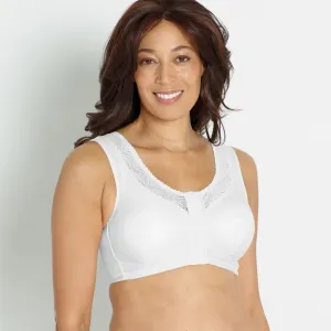 Leisure Camisole Front Closure Especially For You Bra White/Right