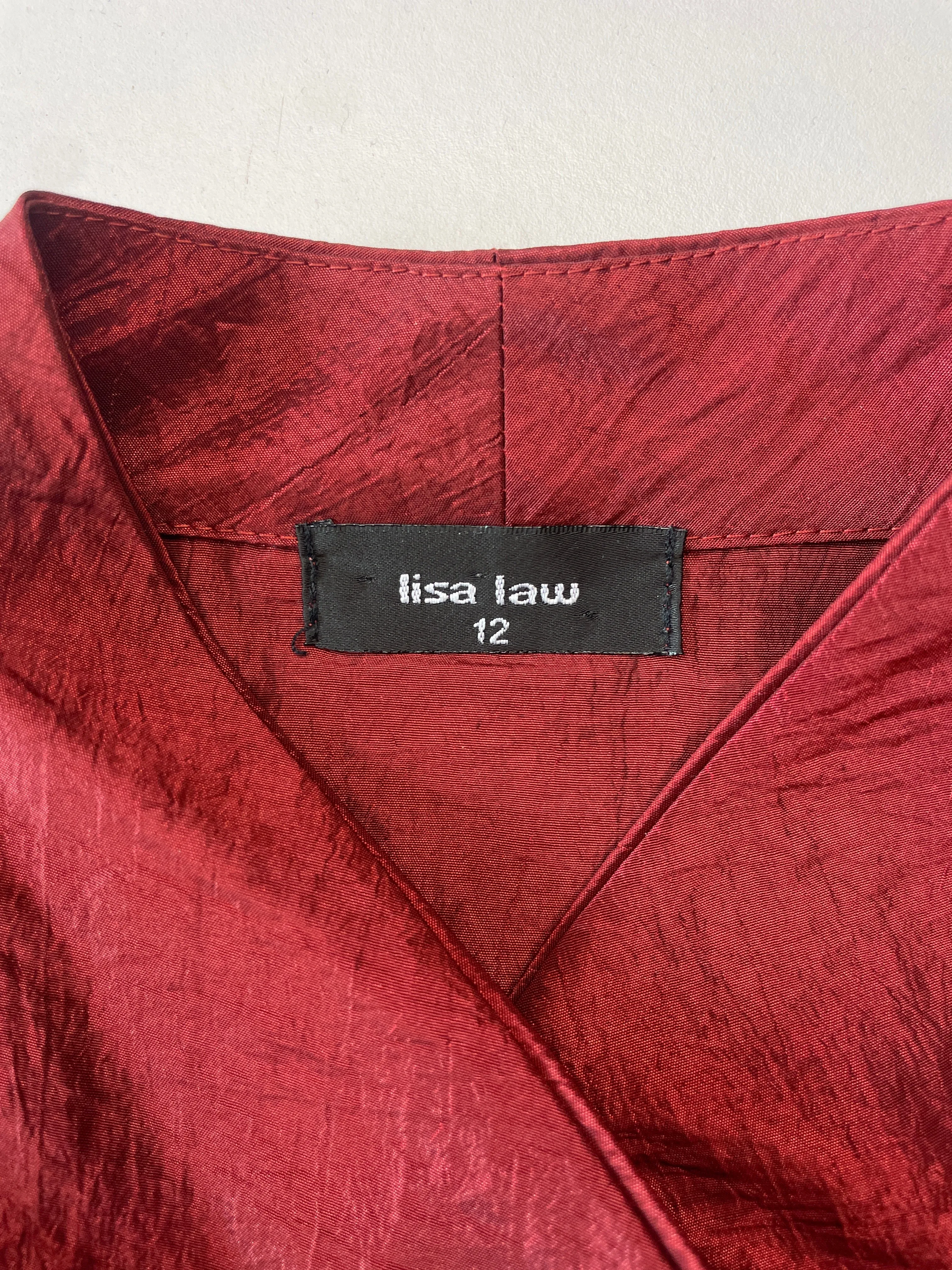 Lisa Law | vintage 90's | shirt | size 12 | three quarter sleeve | made in New Zealand