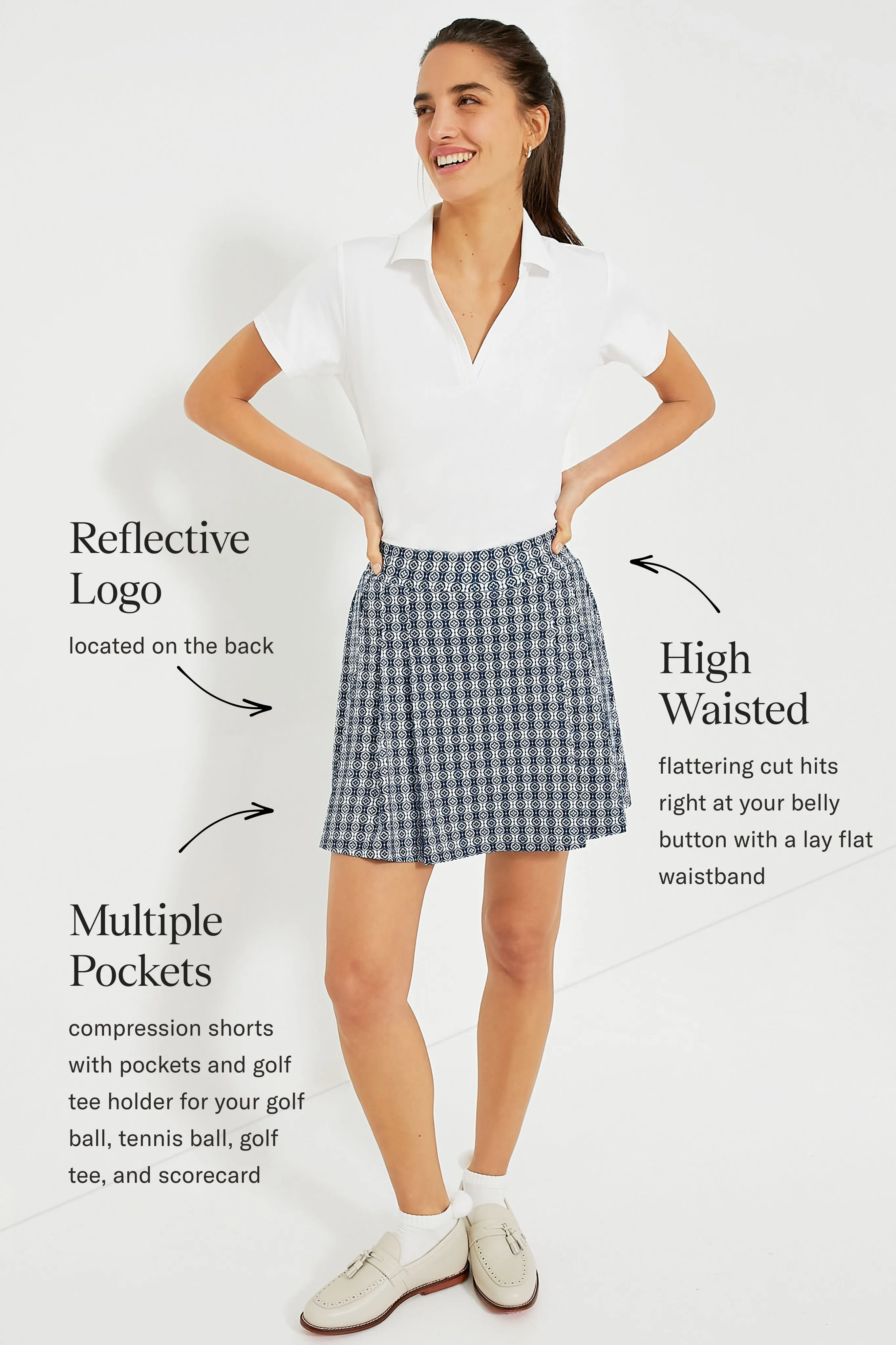Lisbon Tile 16 Inch Park Golf Skirt