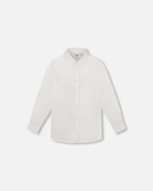 Long Sleeve Button Down Shirt White