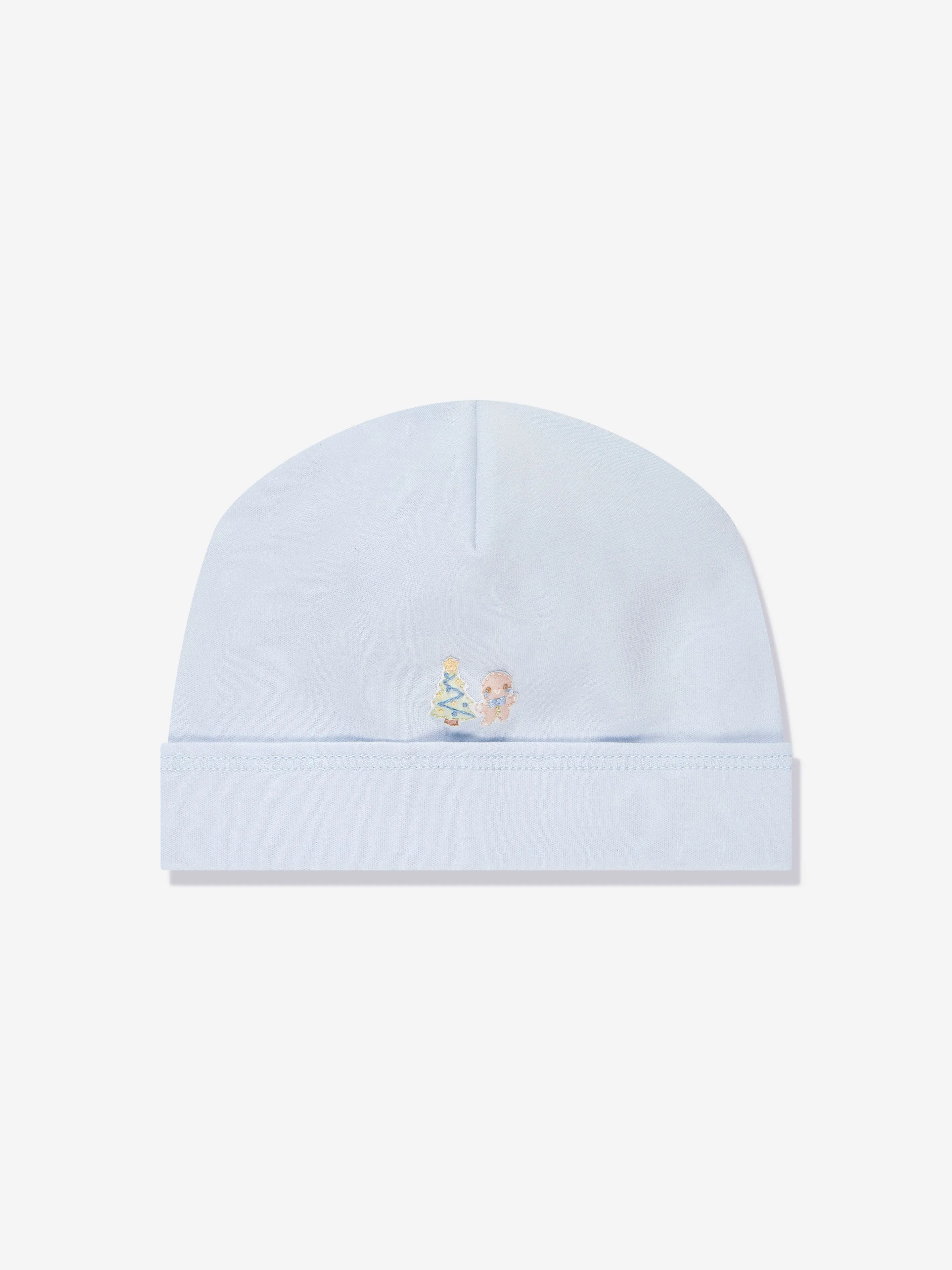 Magnolia Baby Baby Boys Sweet Gingerbread Embroidered Hat in Blue