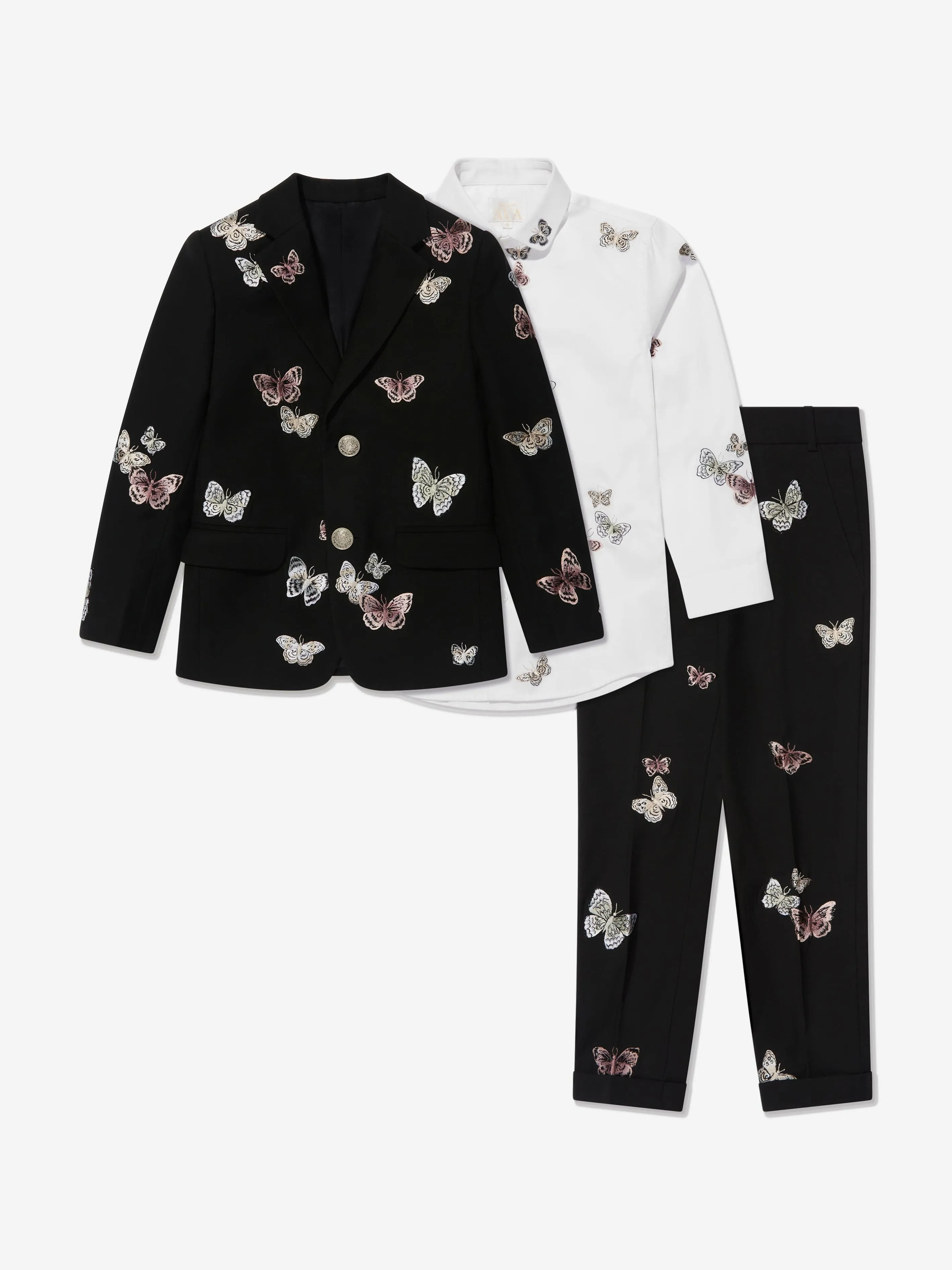Maison Ava Boys Luca Suit in Black