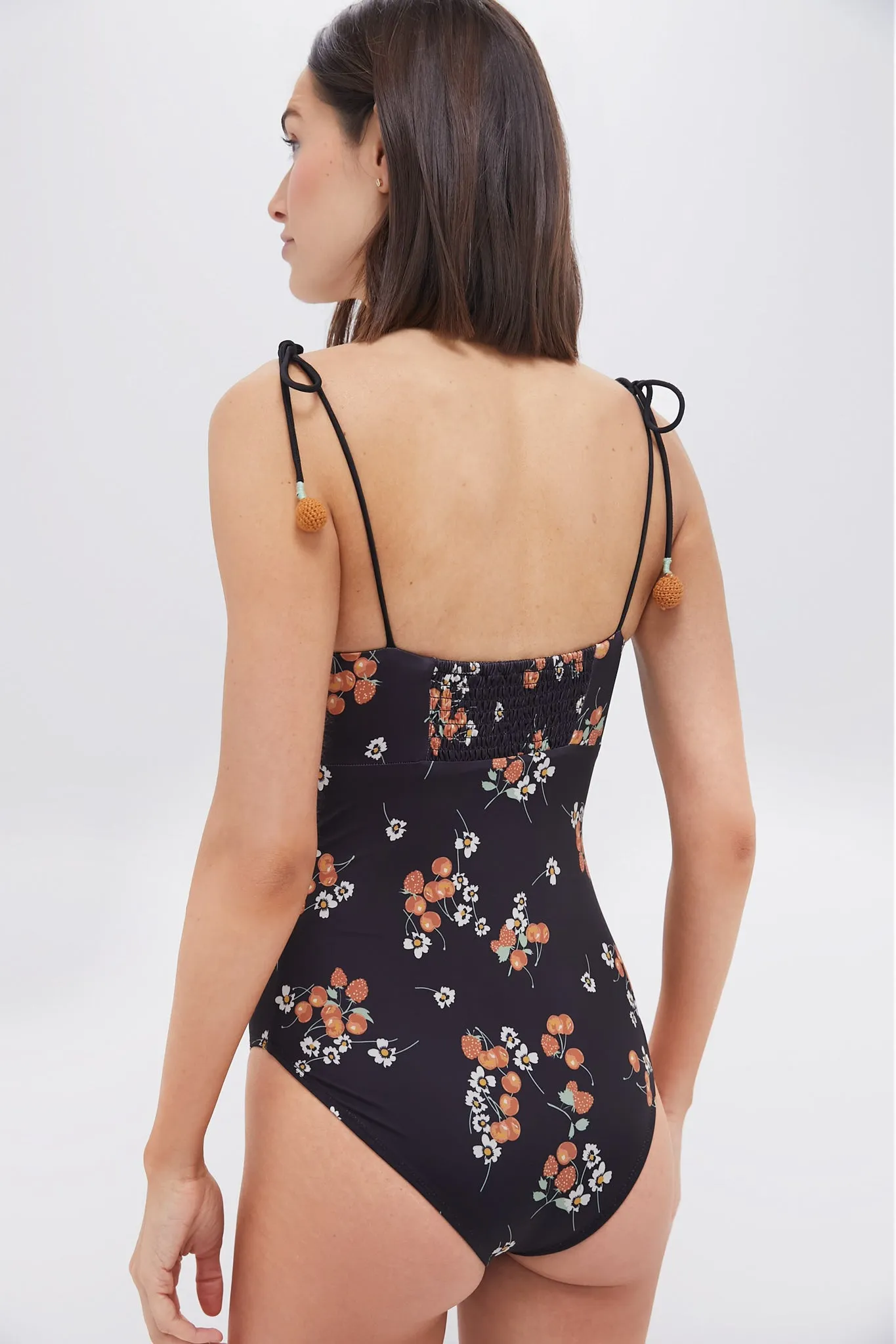 Multi Cerise Cherry Bustier One Piece