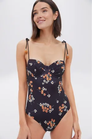 Multi Cerise Cherry Bustier One Piece