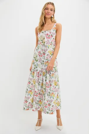 Multi Floral Double Drawstring Dress
