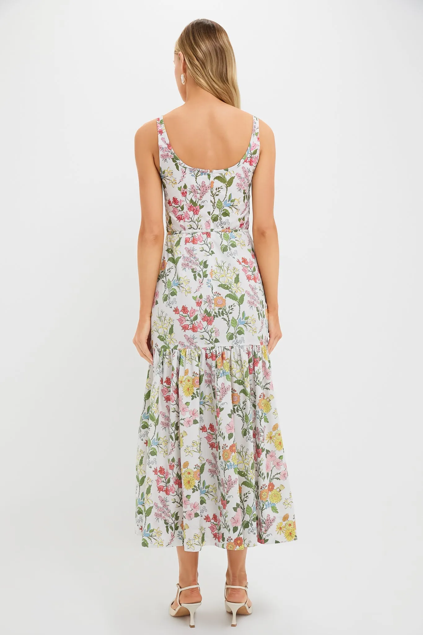 Multi Floral Double Drawstring Dress