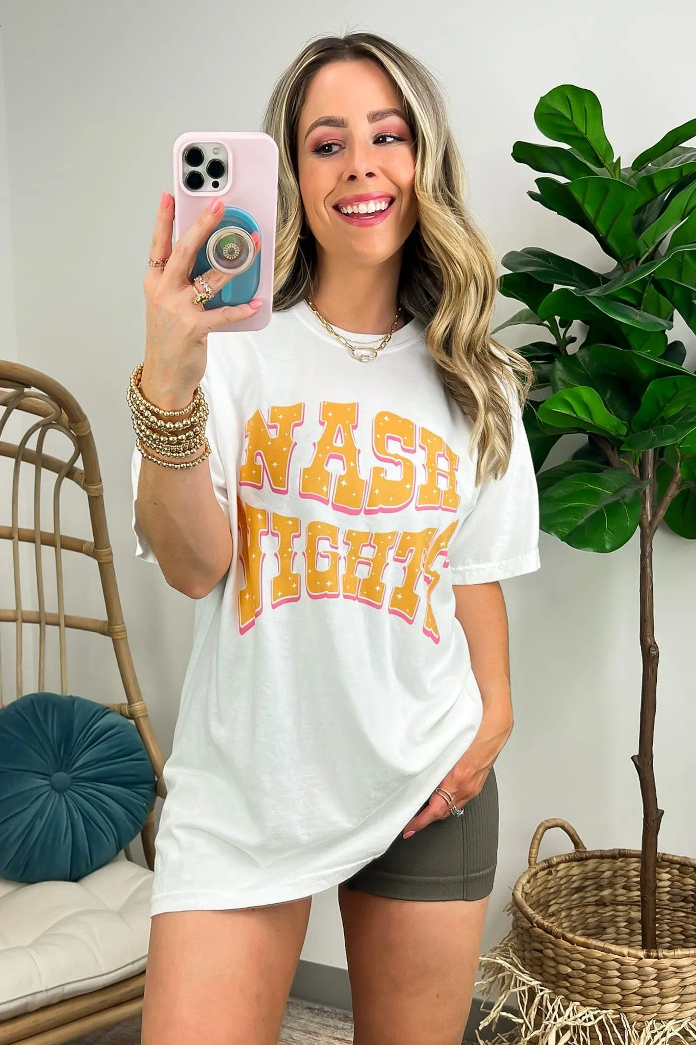 Nash Nights Oversized Graphic Tee - FINAL SALE