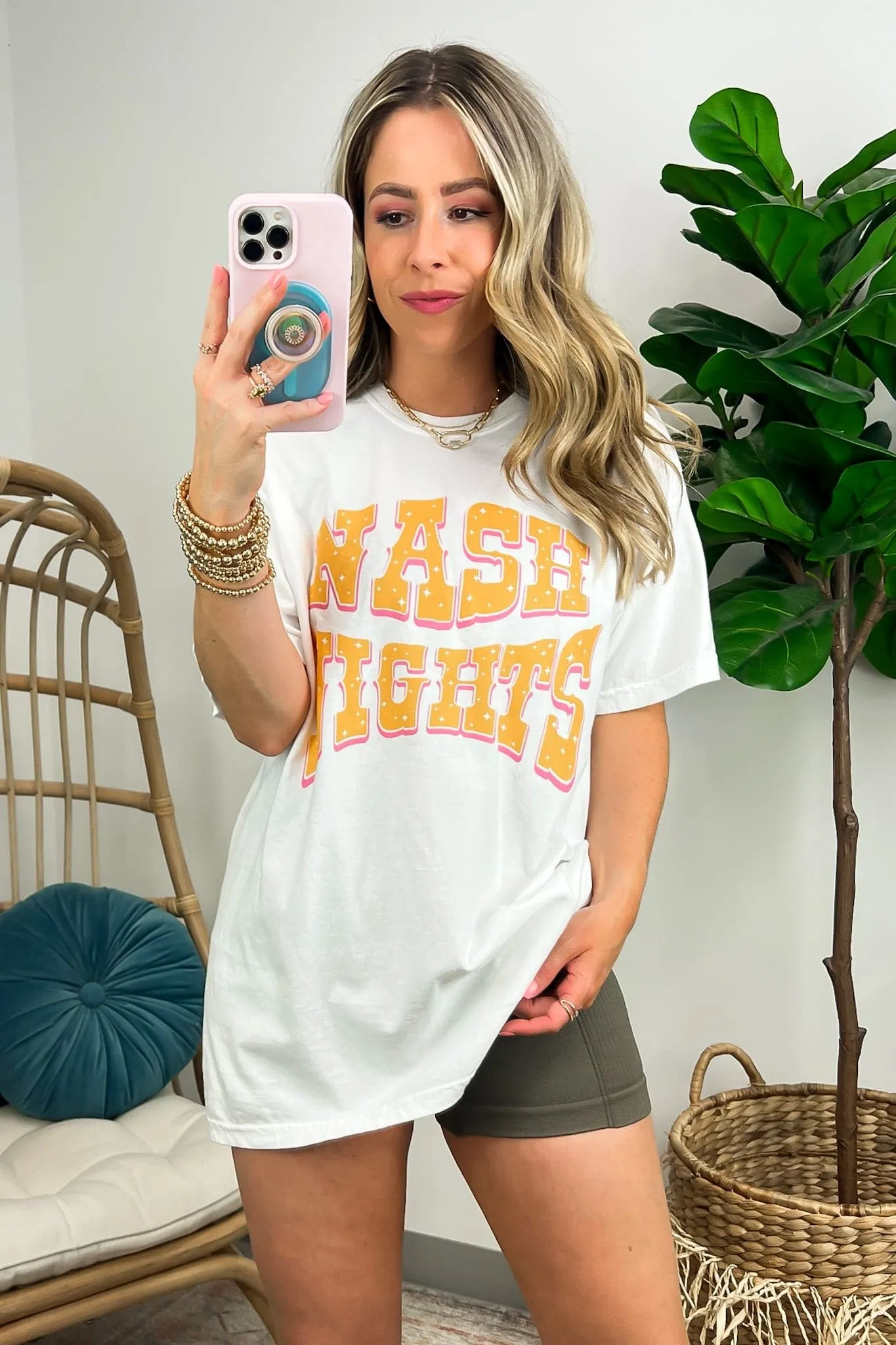Nash Nights Oversized Graphic Tee - FINAL SALE