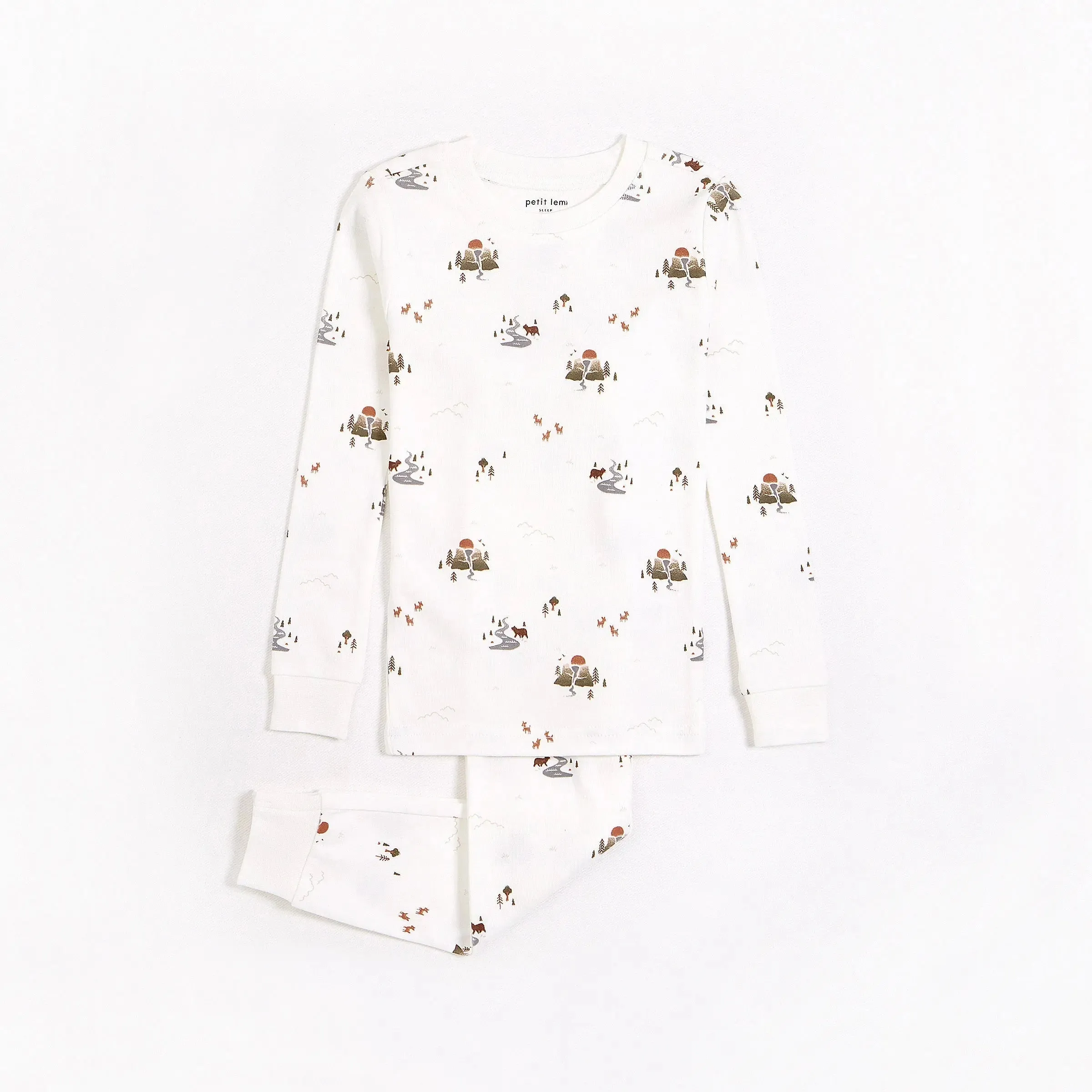 National Park Landscape Print Baby & Toddler Boys Pyjama Set | Petit Lem