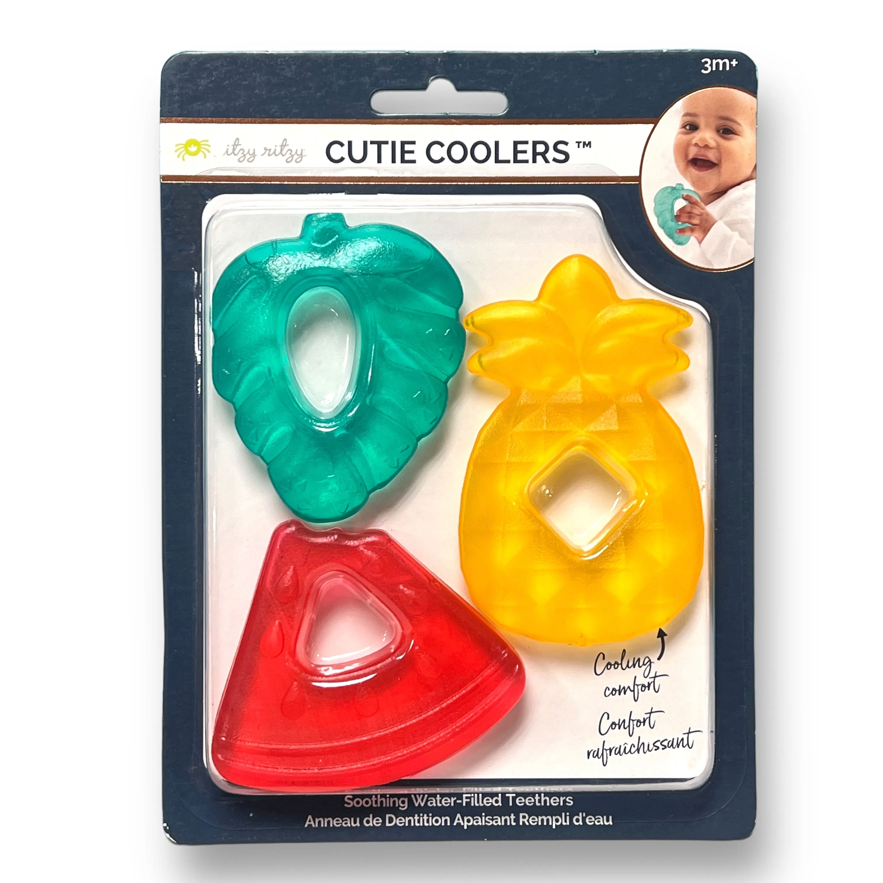 NEW! Itzy Ritzy Cutie Coolers Water Filled Fruits Soothing Baby Teether