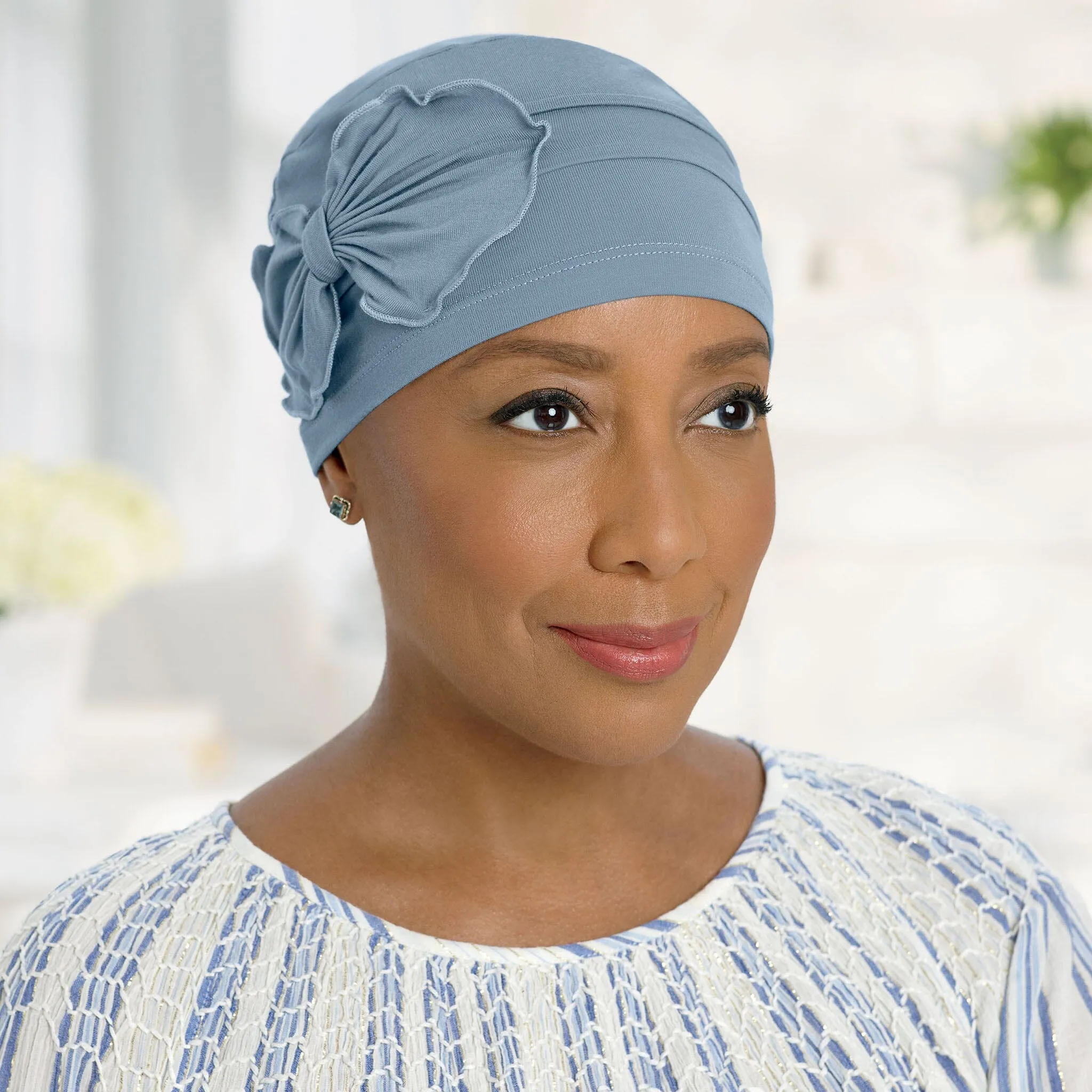 Organic Bamboo Pleated Bow Cap