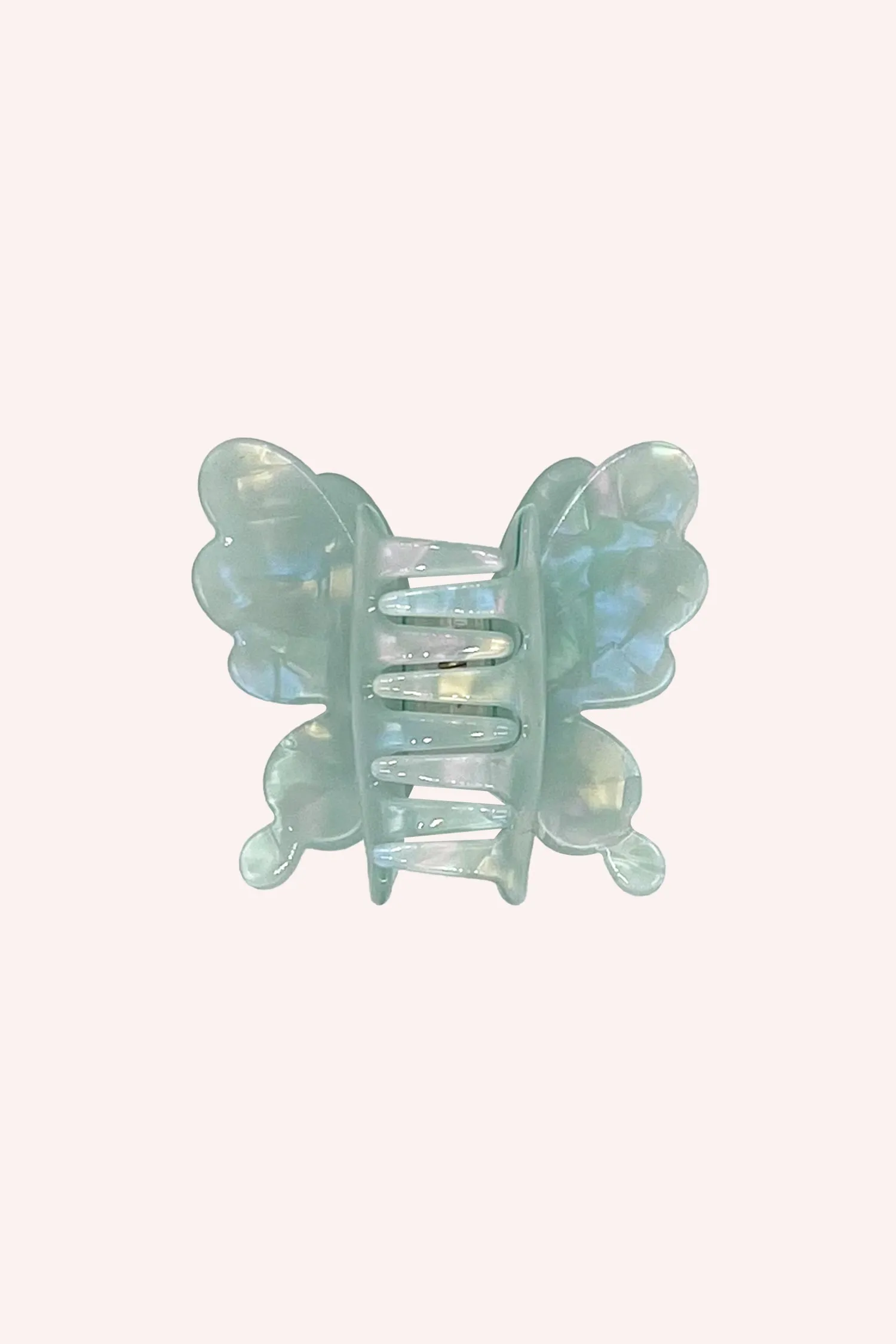 Pastel Iridescent Butterfly Jaw Clip Aqua Annasui