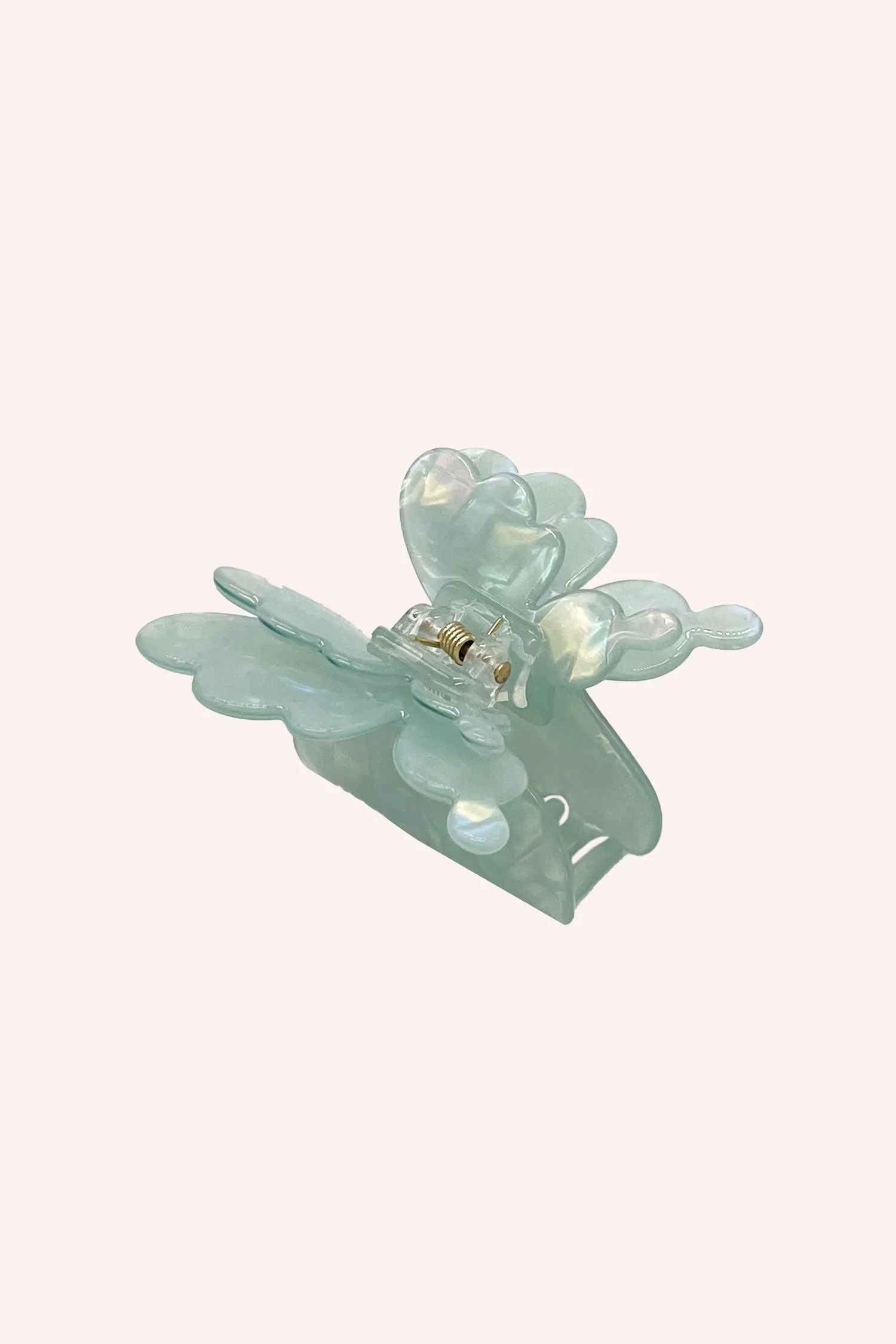 Pastel Iridescent Butterfly Jaw Clip Aqua Annasui