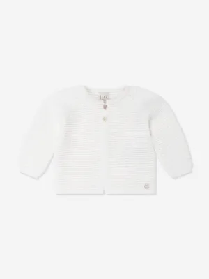Paz Rodriguez Baby Knitted Cardigan in Ivory
