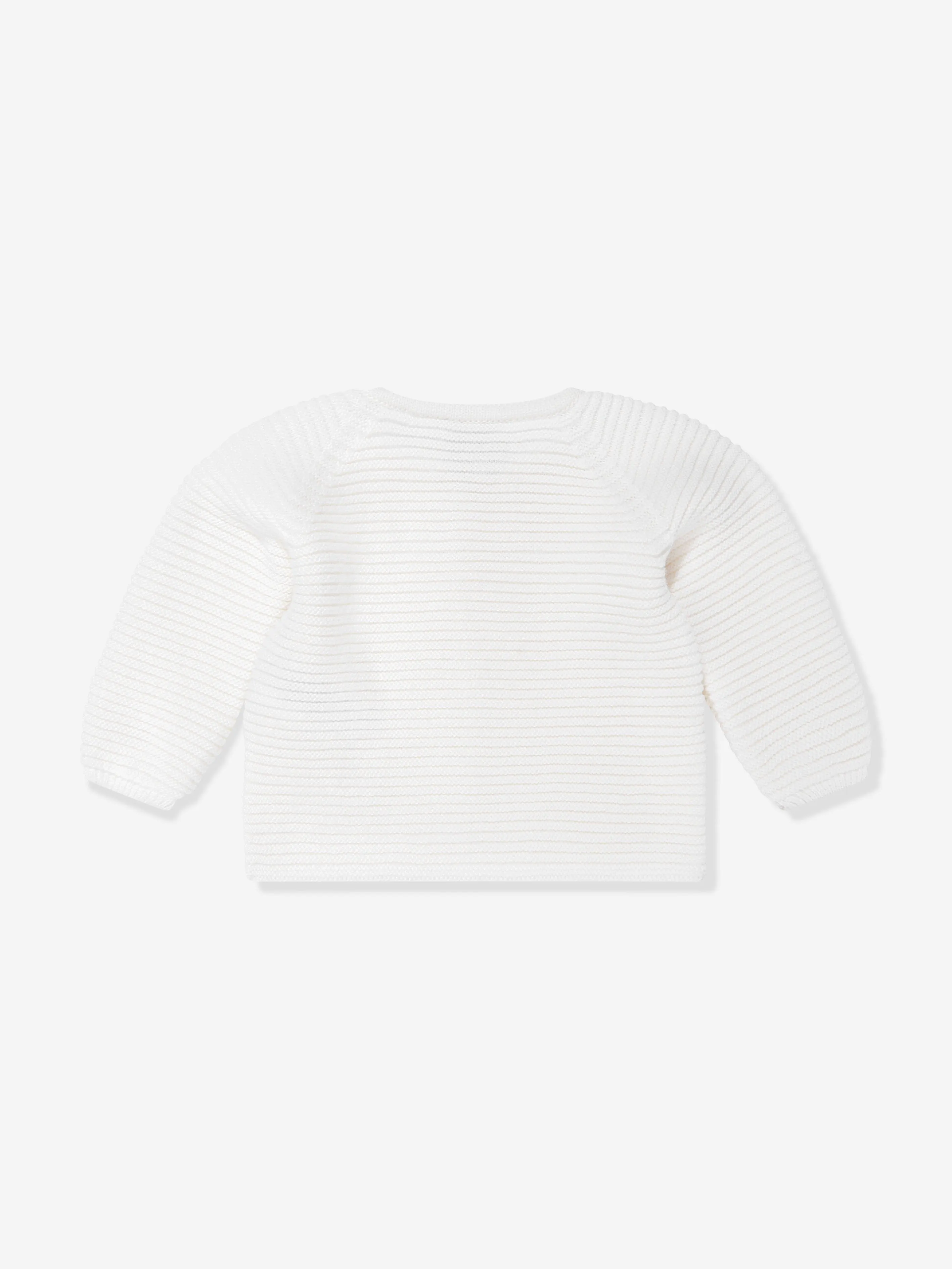 Paz Rodriguez Baby Knitted Cardigan in Ivory