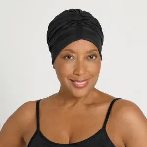 Pleated Fabric Swim Cap