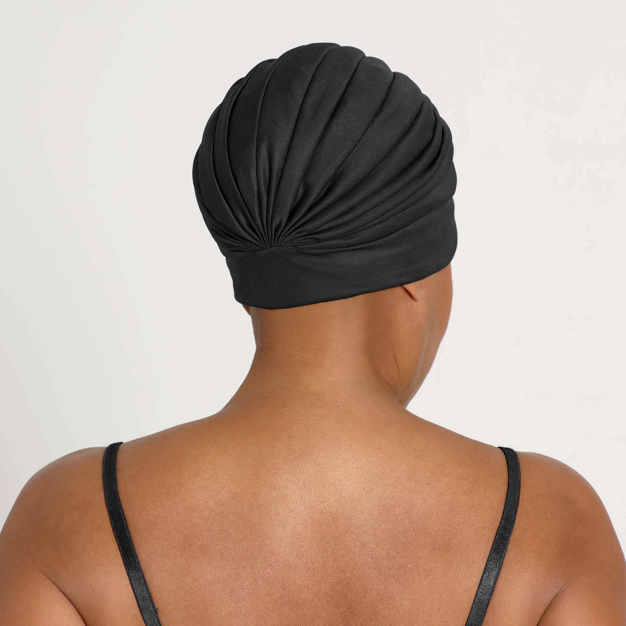 Pleated Fabric Swim Cap