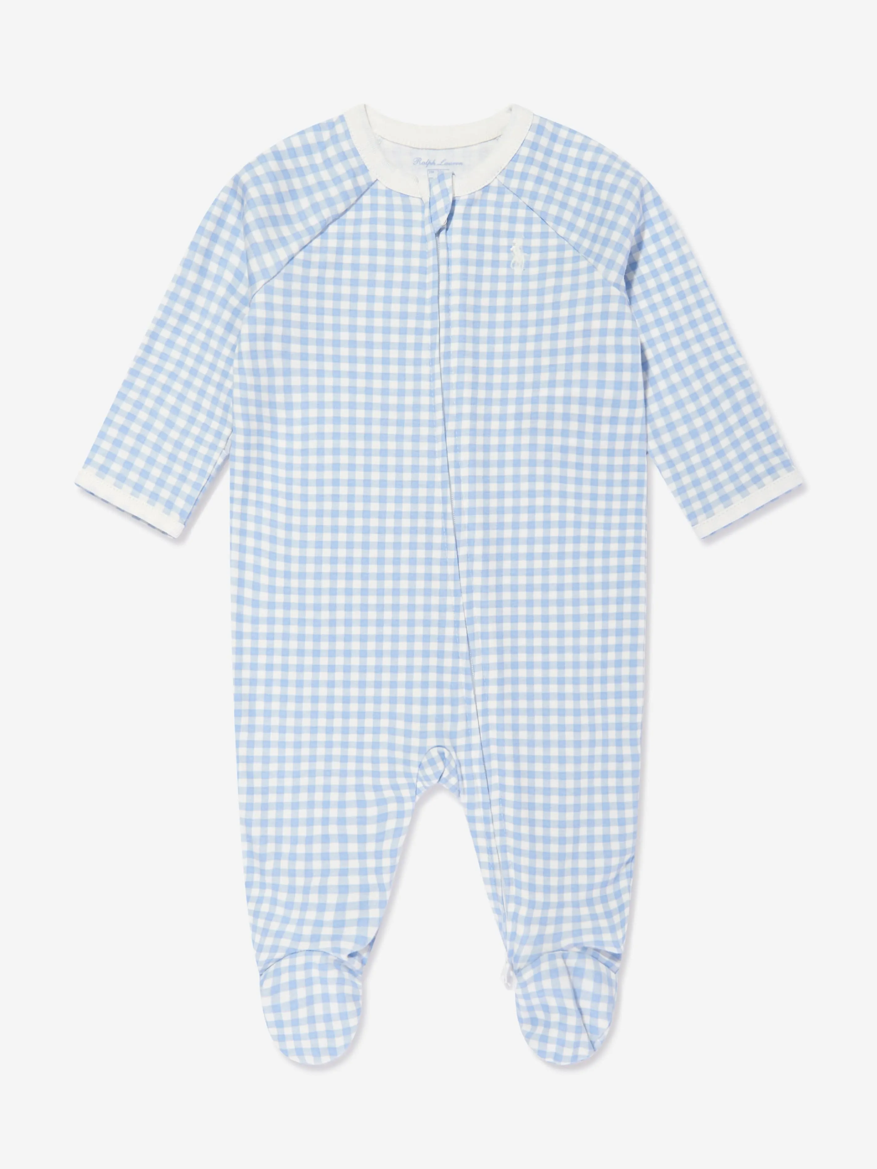 Ralph Lauren Baby Boys Gingham Babygrow Set in Blue