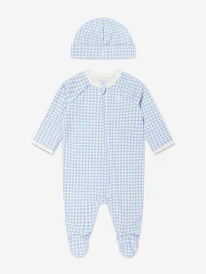 Ralph Lauren Baby Boys Gingham Babygrow Set in Blue
