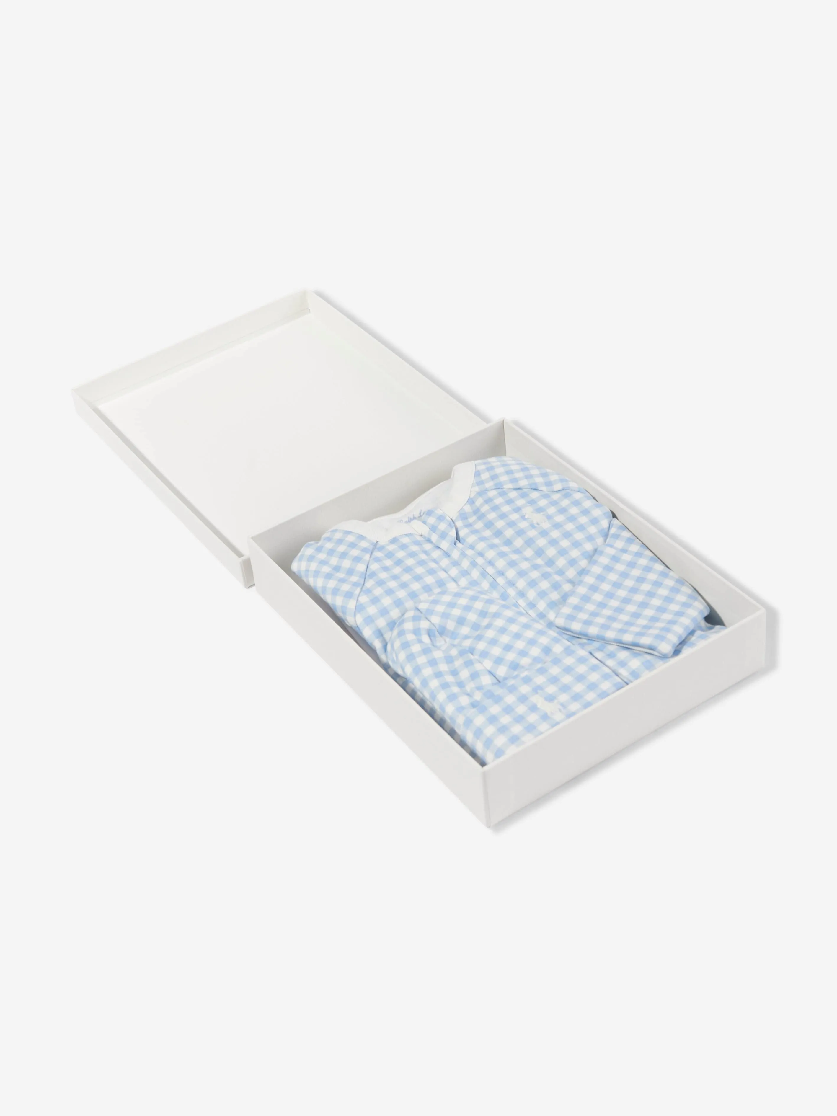 Ralph Lauren Baby Boys Gingham Babygrow Set in Blue