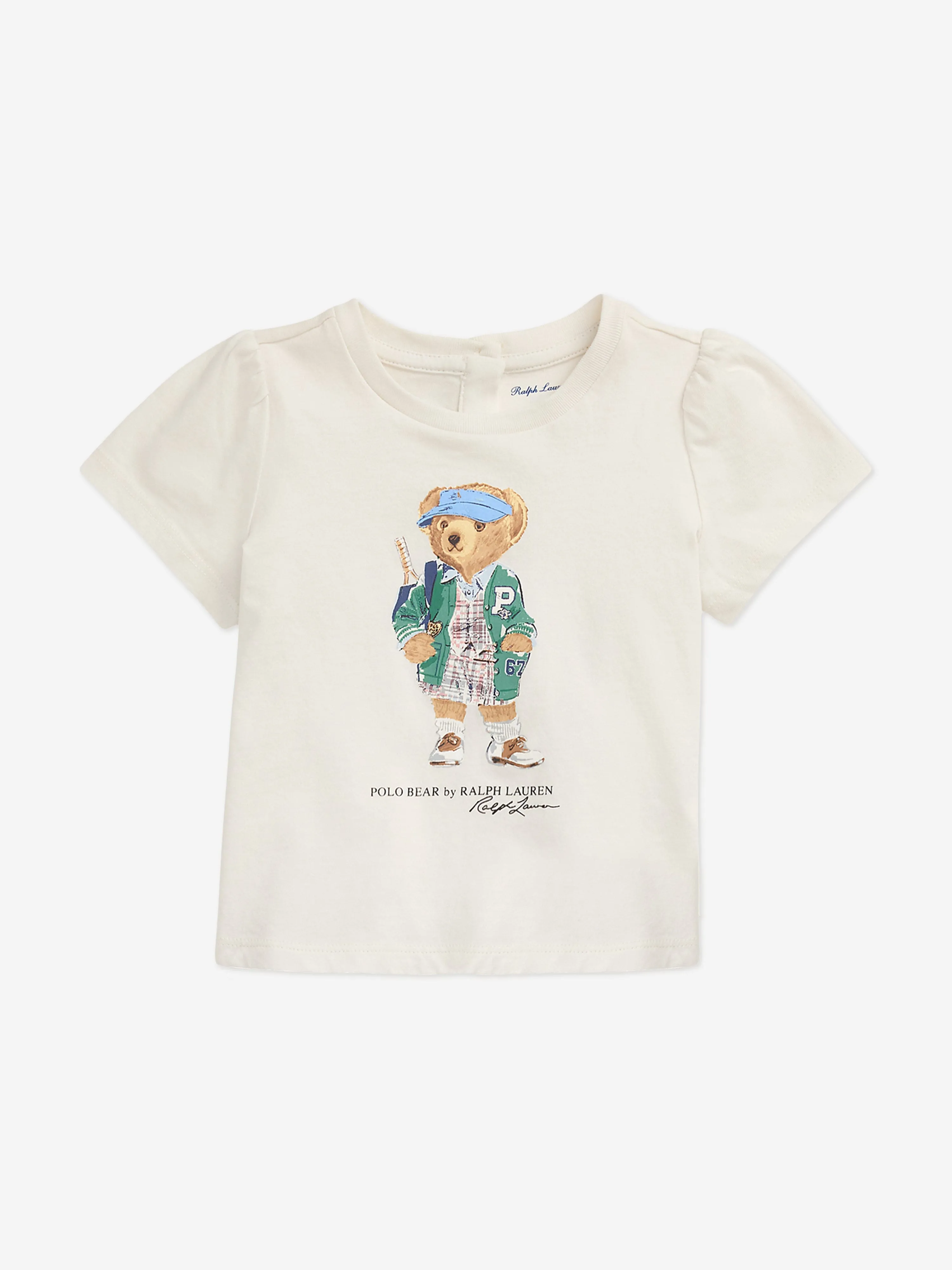Ralph Lauren Baby Girls Polo Bear Short Set in Multicolour