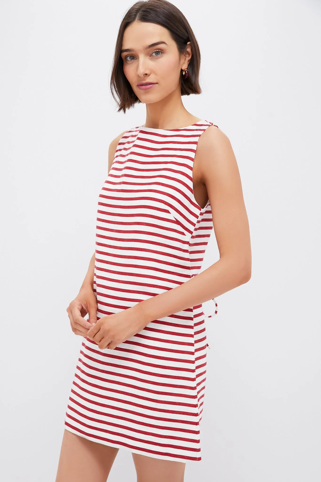 Red Breton Stripe Kelly Mini Dress