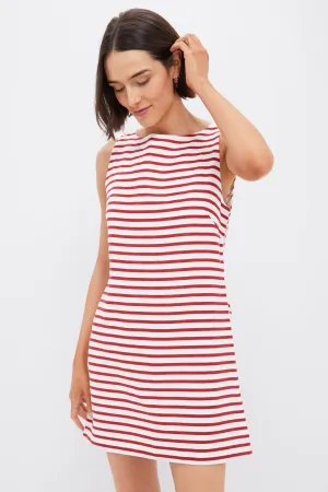 Red Breton Stripe Kelly Mini Dress