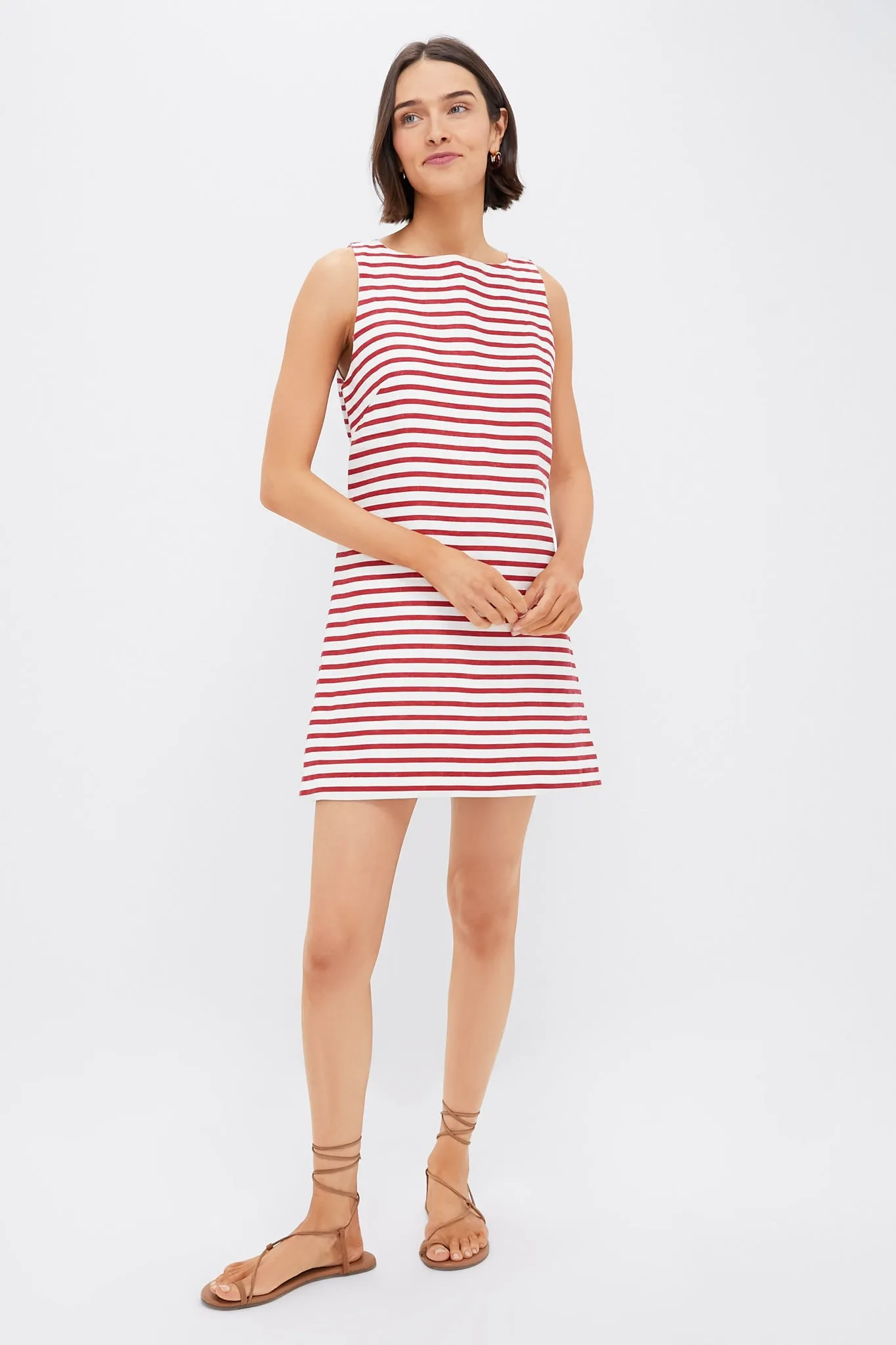 Red Breton Stripe Kelly Mini Dress
