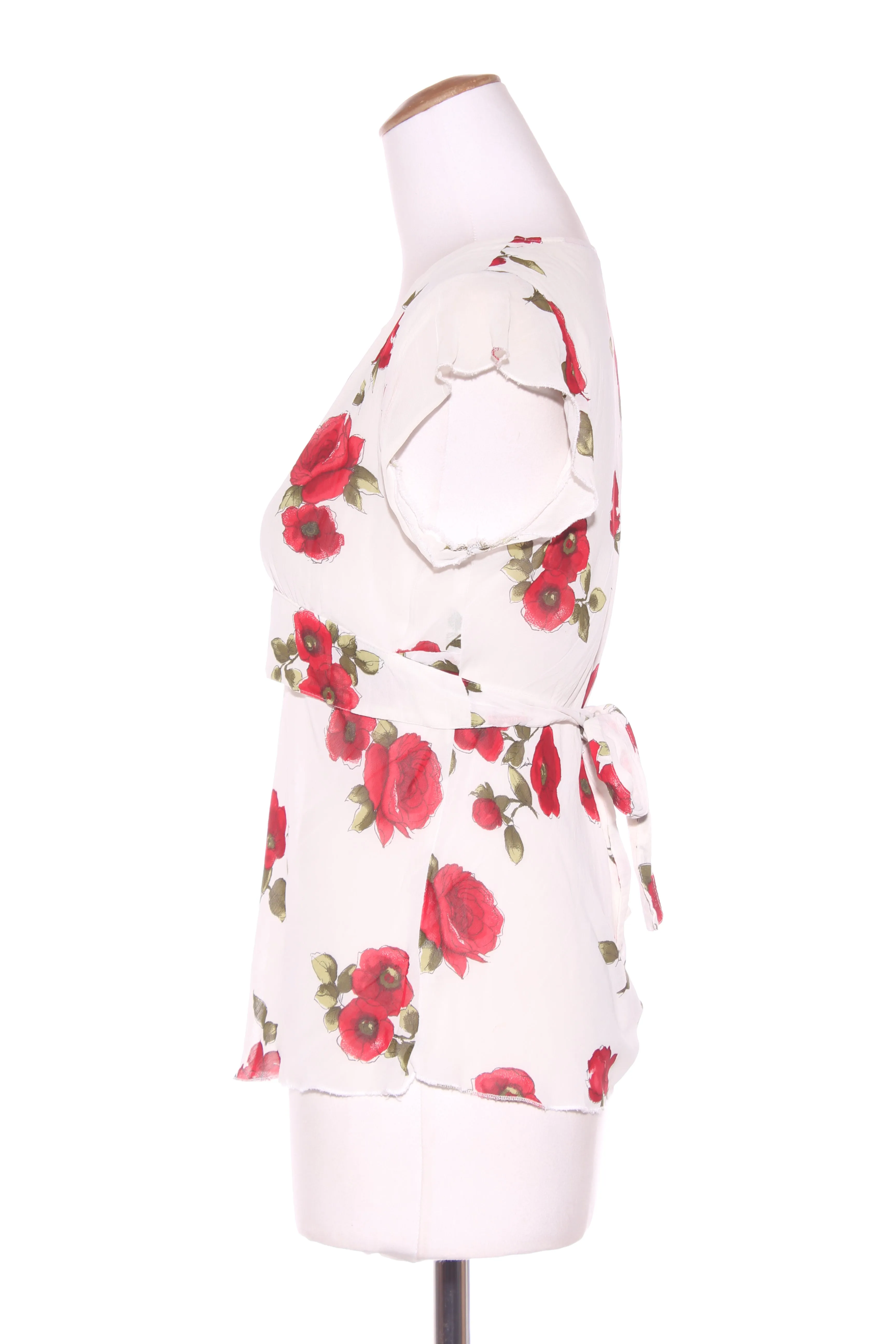 REDHEAD (NZ) Rose print chiffon top! 12