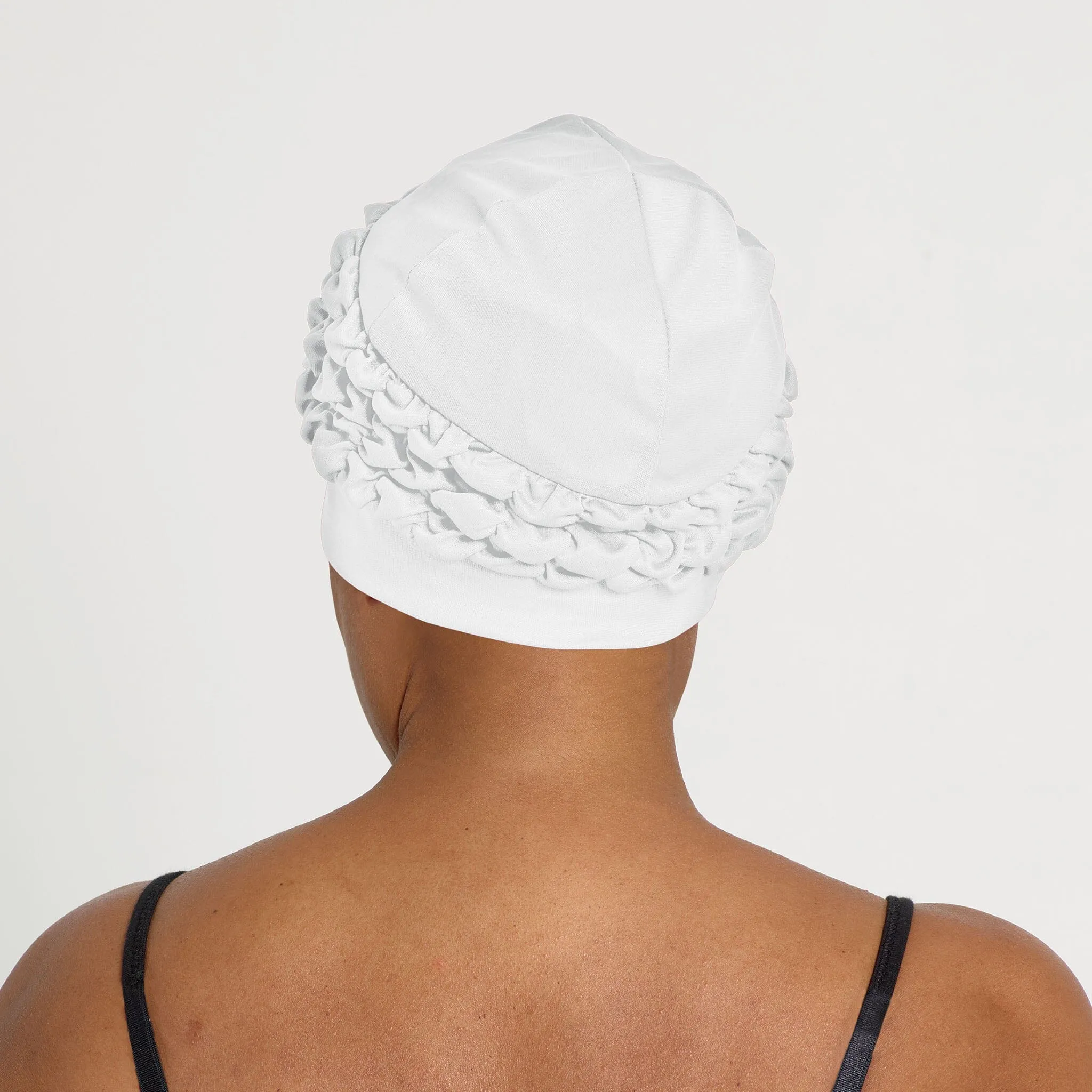 Ruffle Accent Swim Cap