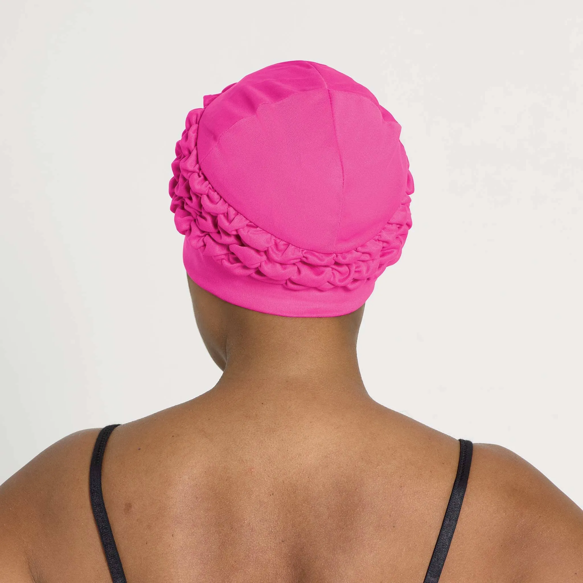 Ruffle Accent Swim Cap