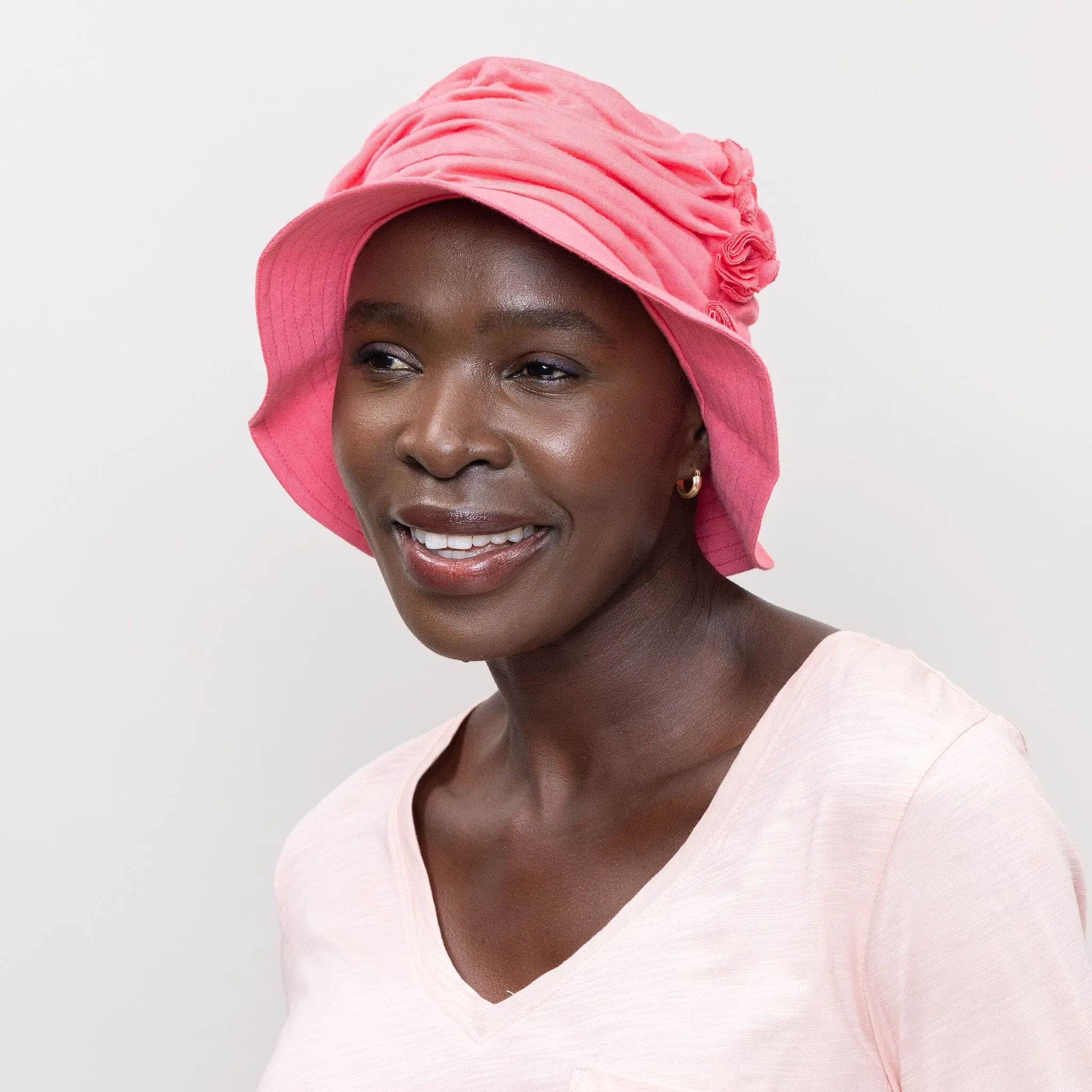 Shirred Bamboo Mini Rosette Cloche