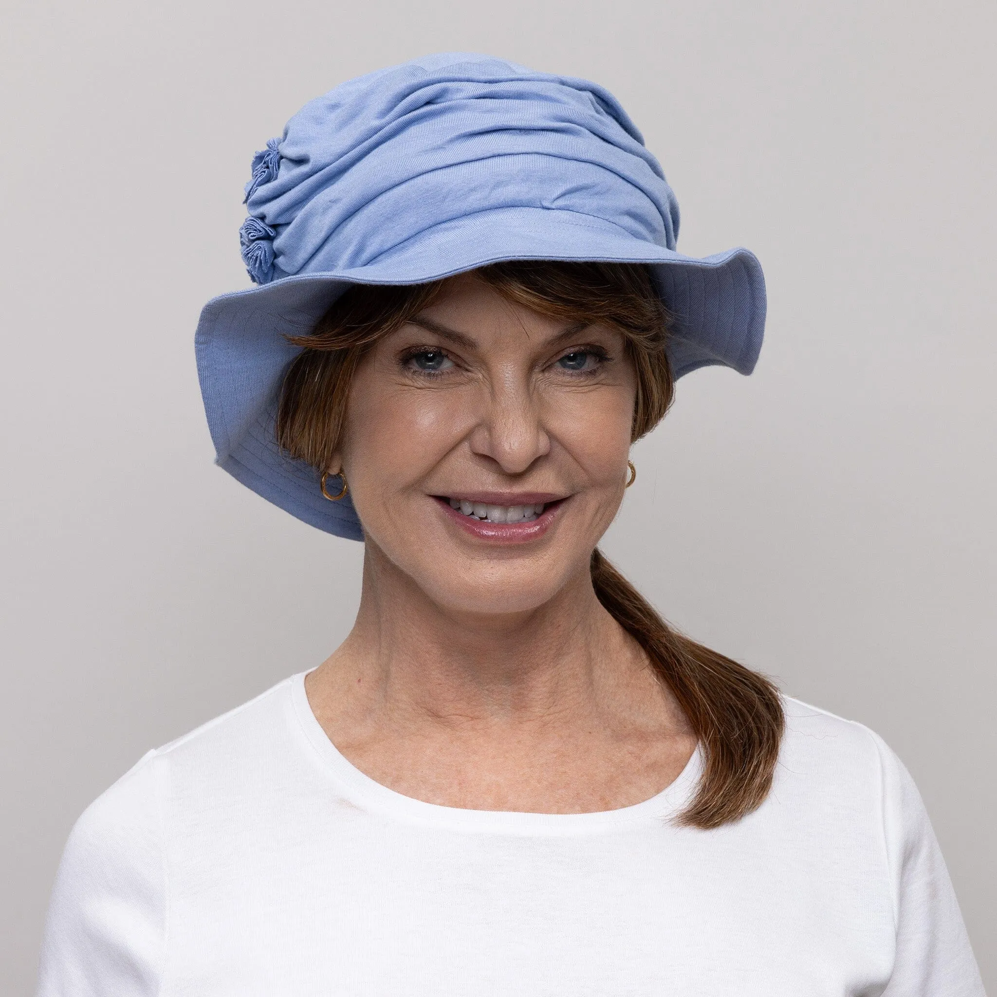 Shirred Bamboo Mini Rosette Cloche