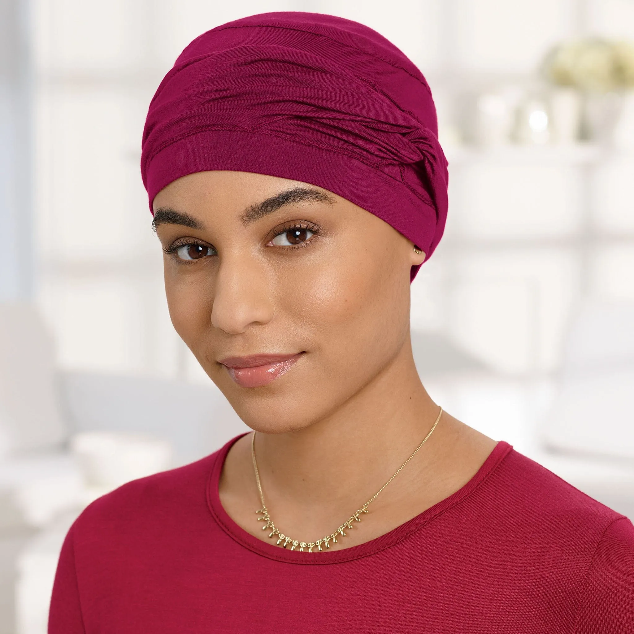 Shirred Seamless Bamboo Twist Hat