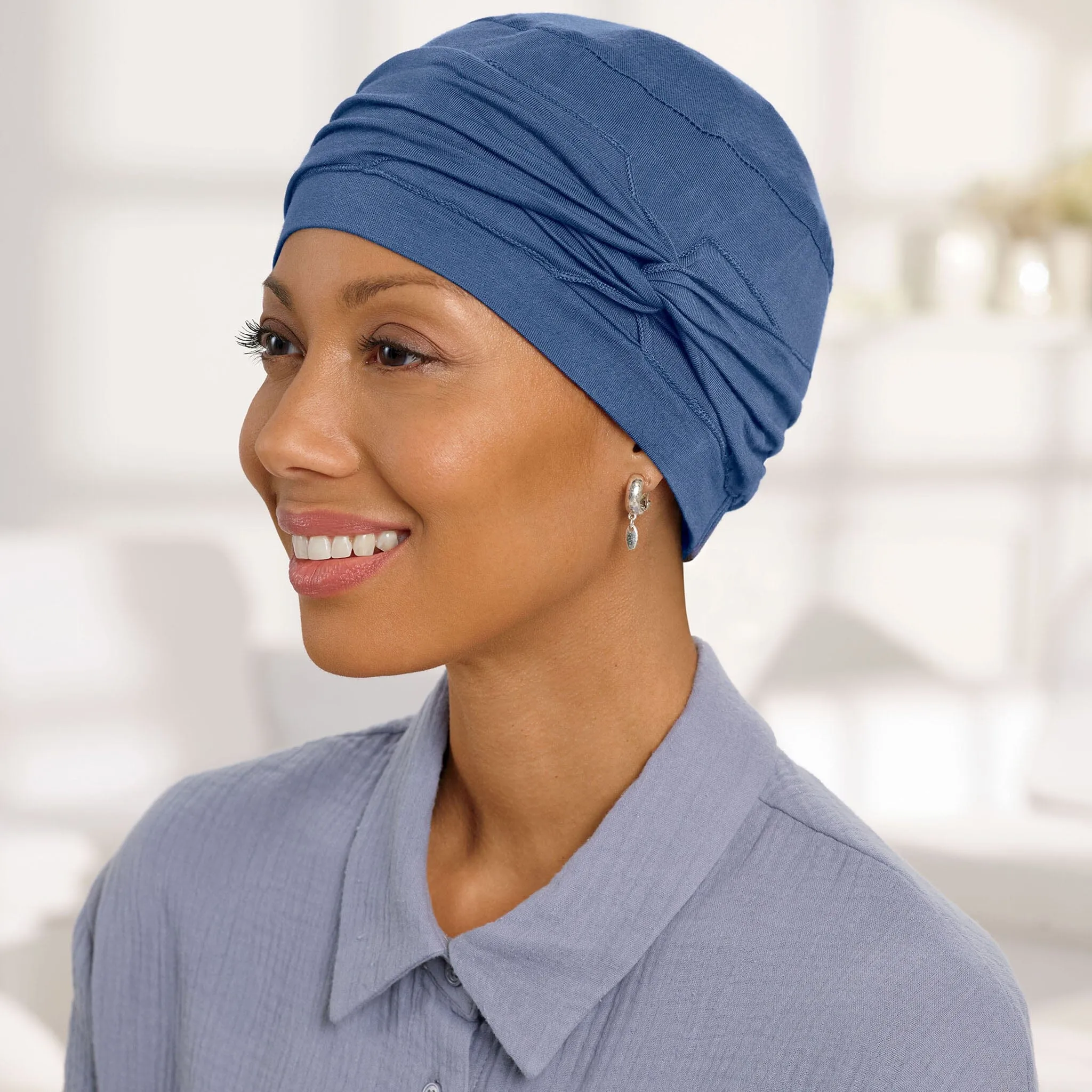 Shirred Seamless Bamboo Twist Hat