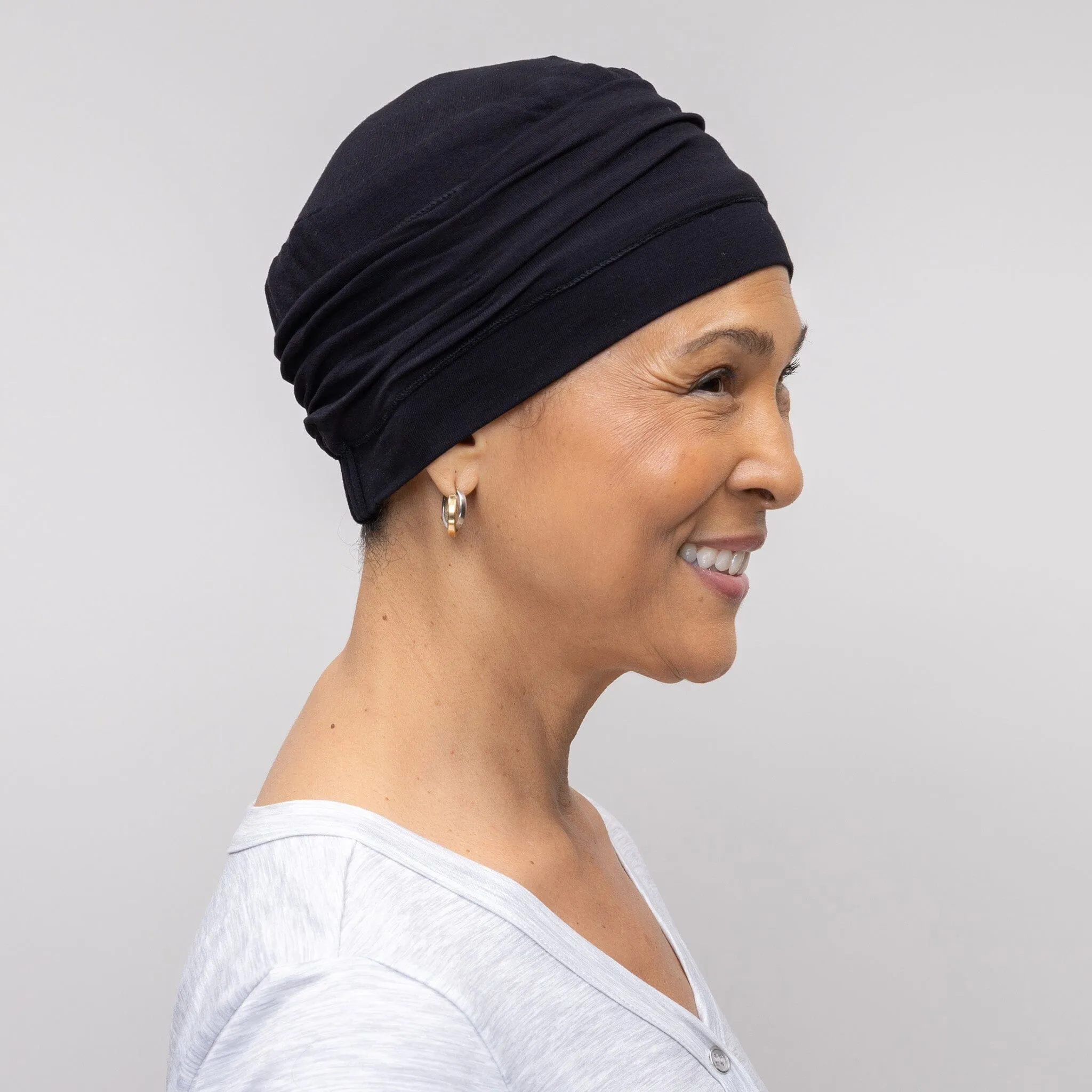 Shirred Seamless Bamboo Twist Hat
