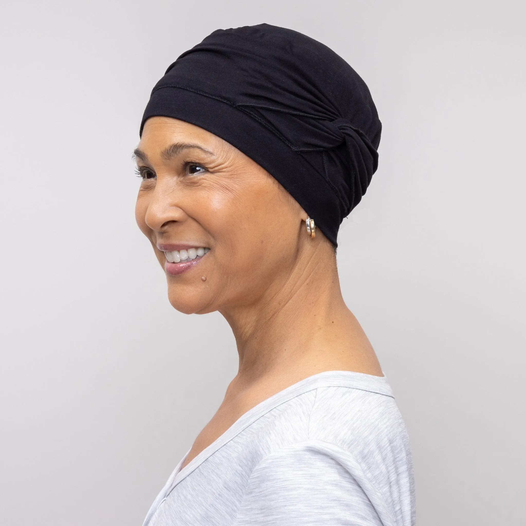 Shirred Seamless Bamboo Twist Hat